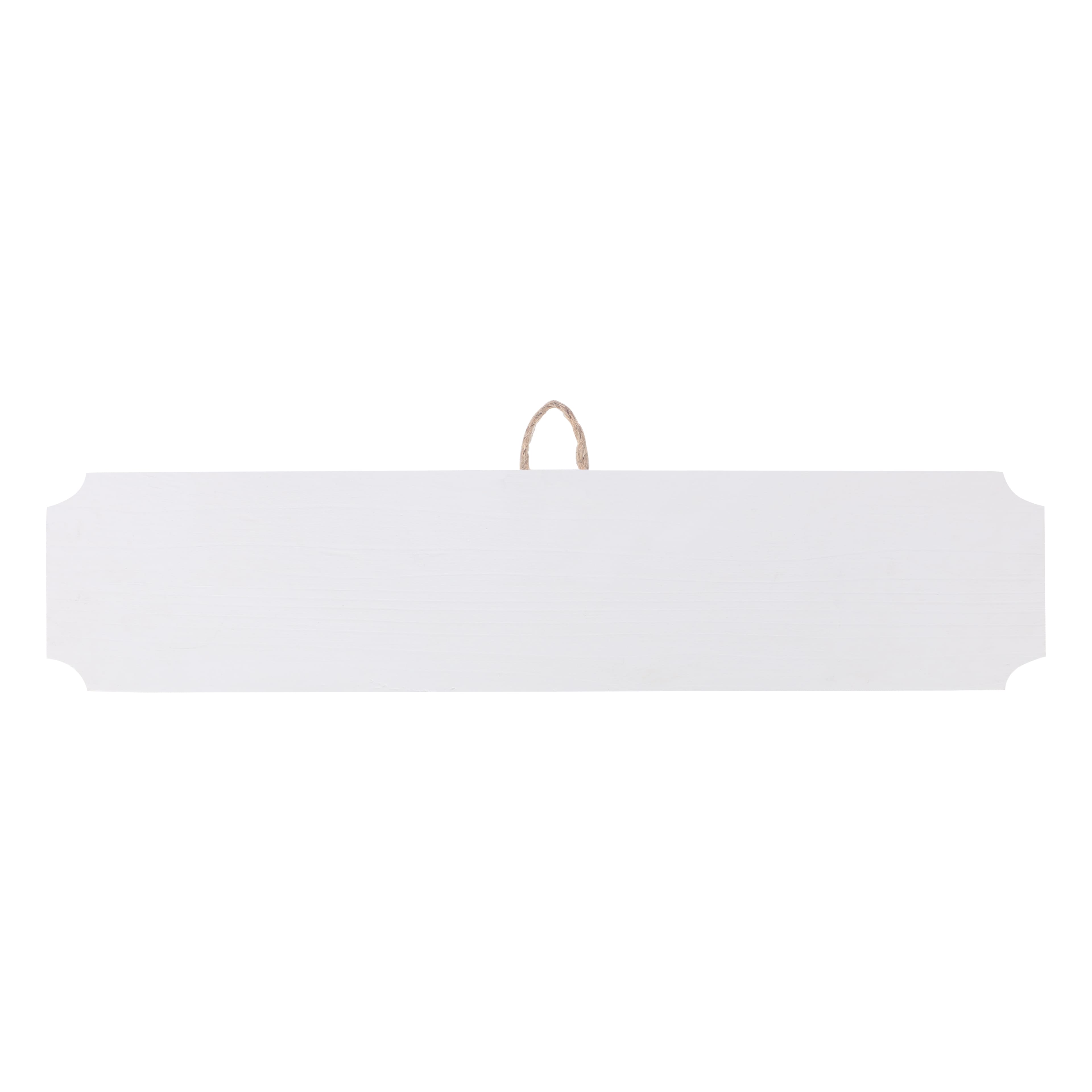 18" Whitewashed Wood Rectangle Plaque by Make Market®