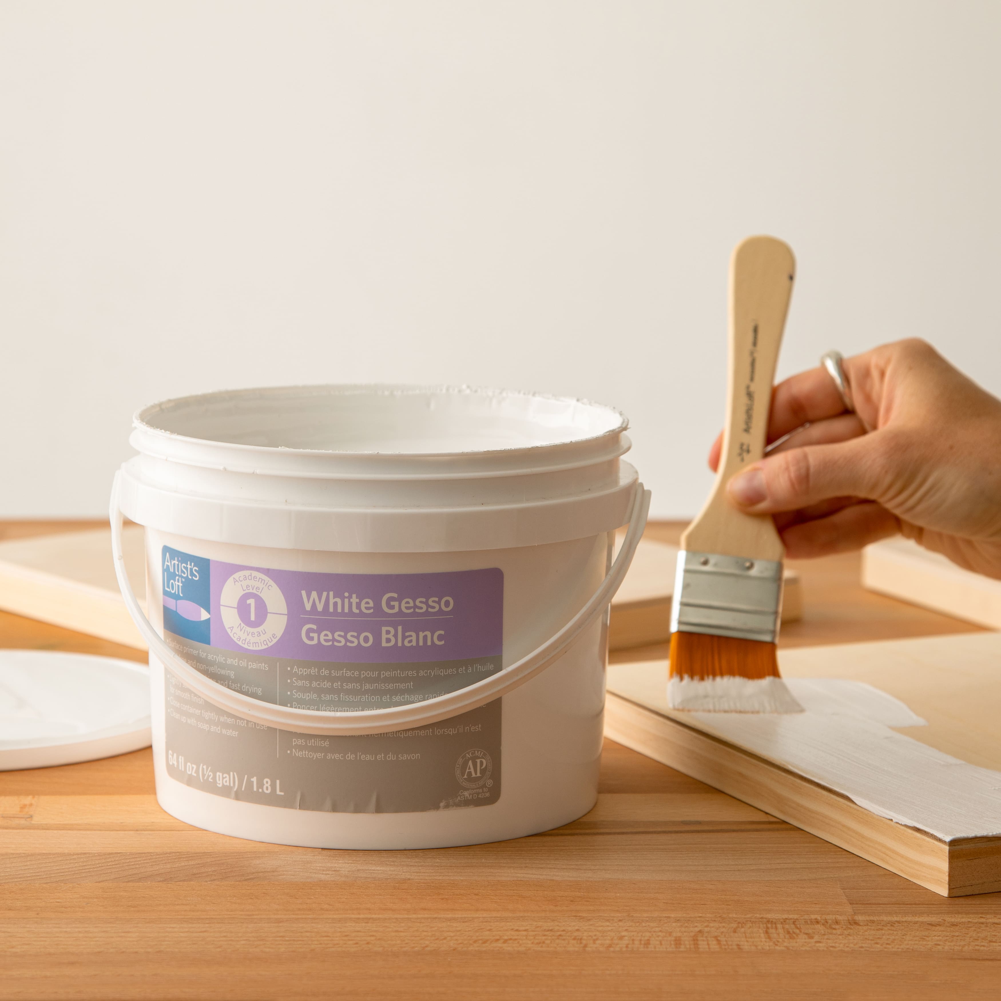 6 Pack: White Acrylic Gesso by Artist's Loft®, 64oz.