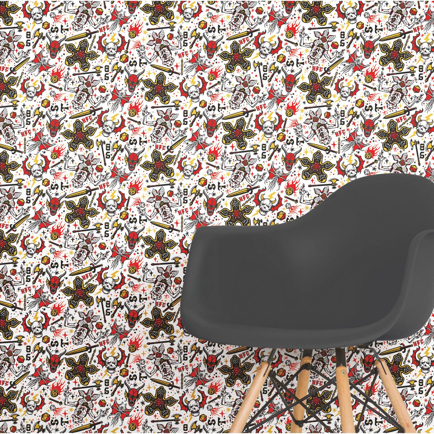 RoomMates Stranger Things Hellfire Club Red Peel & Stick Wallpaper