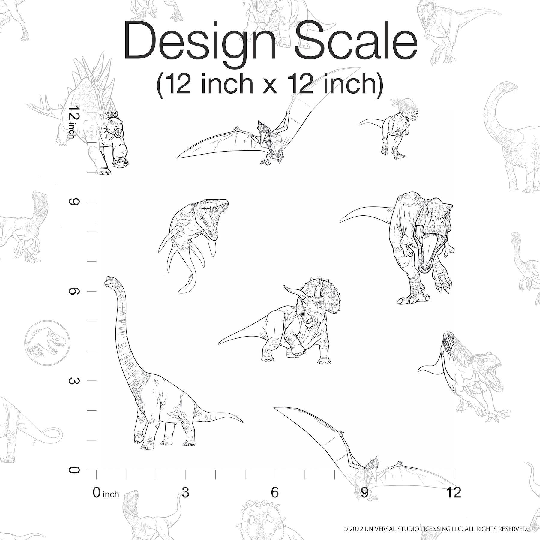 RoomMates Black Jurassic World Dinosaurs Peel &#x26; Stick Wallpaper