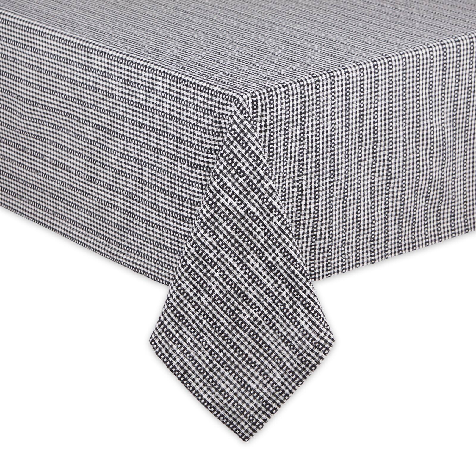 DII&#xAE; Black Farmhouse Gingham Tablecloth