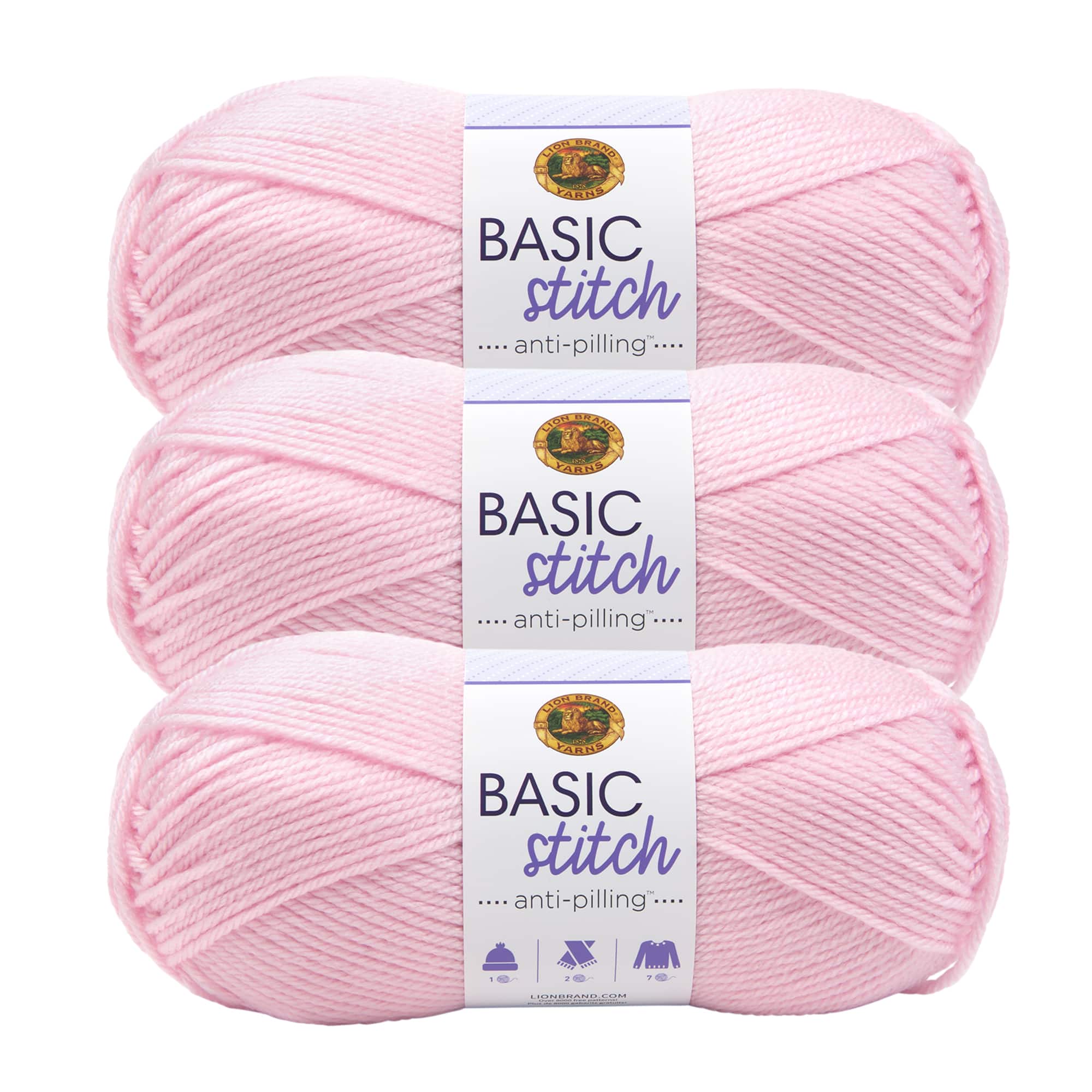 3 Pack Lion Brand® Basic Stitch Anti Pilling™ Yarn