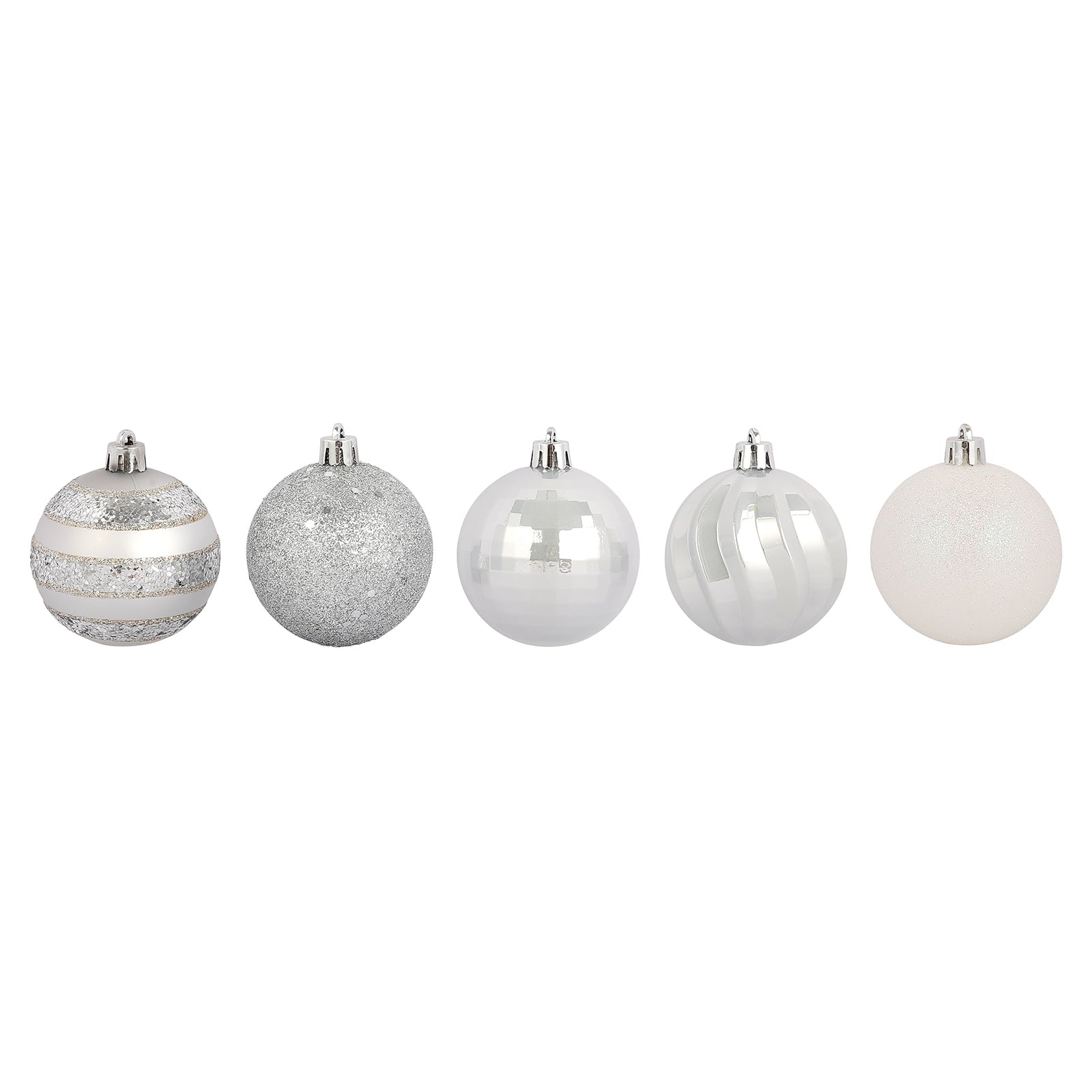 40 Pack 2&#x22; Silver Shatterproof Ball Ornaments by Ashland&#xAE;