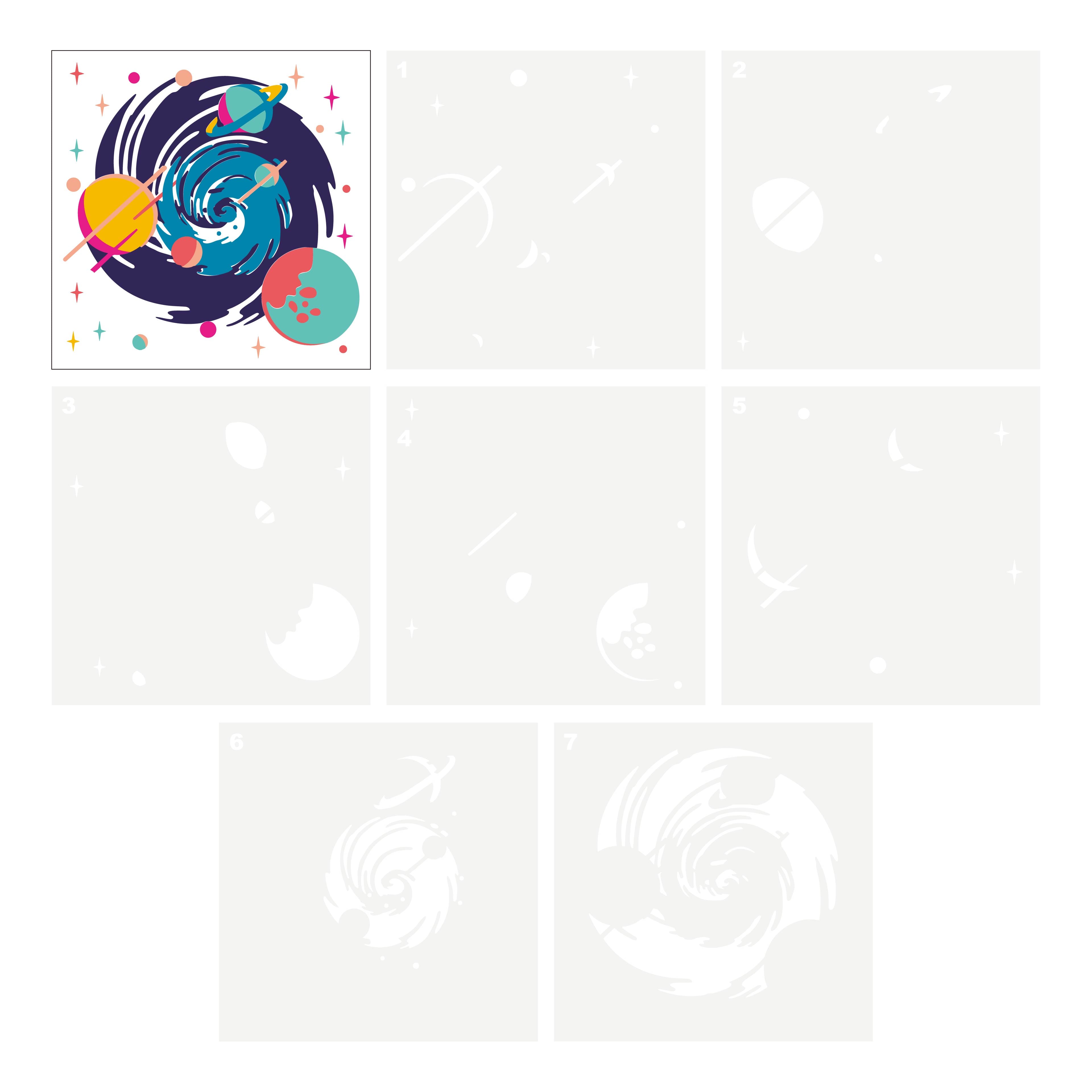 Space Layering Stencils by Recollections&#x2122;