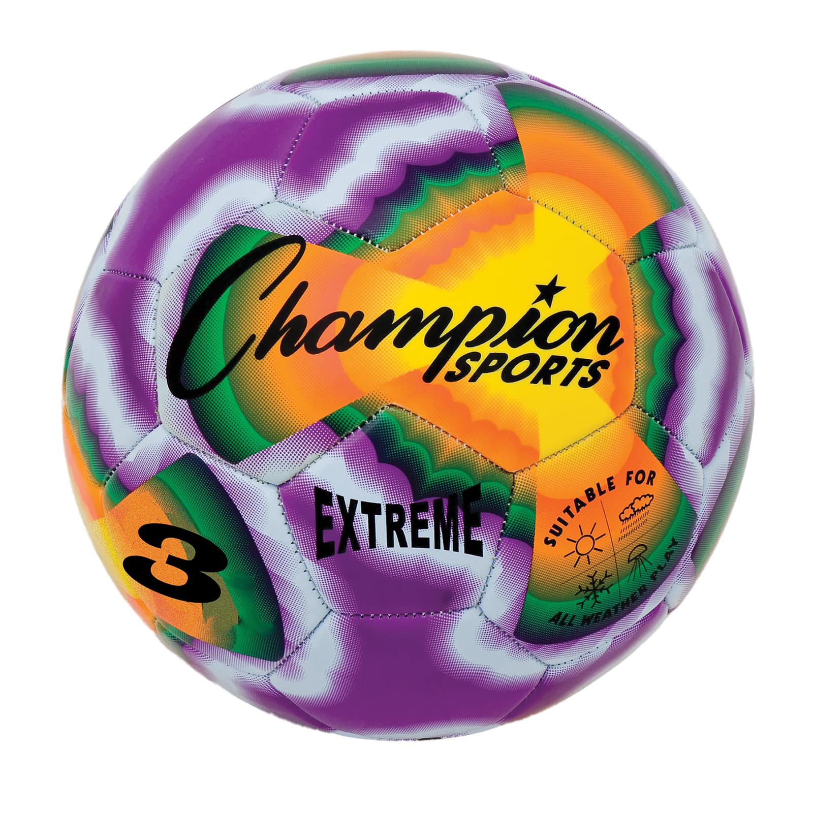 Champion Sports Size 3 Extreme Tie Dye Soccer Ball