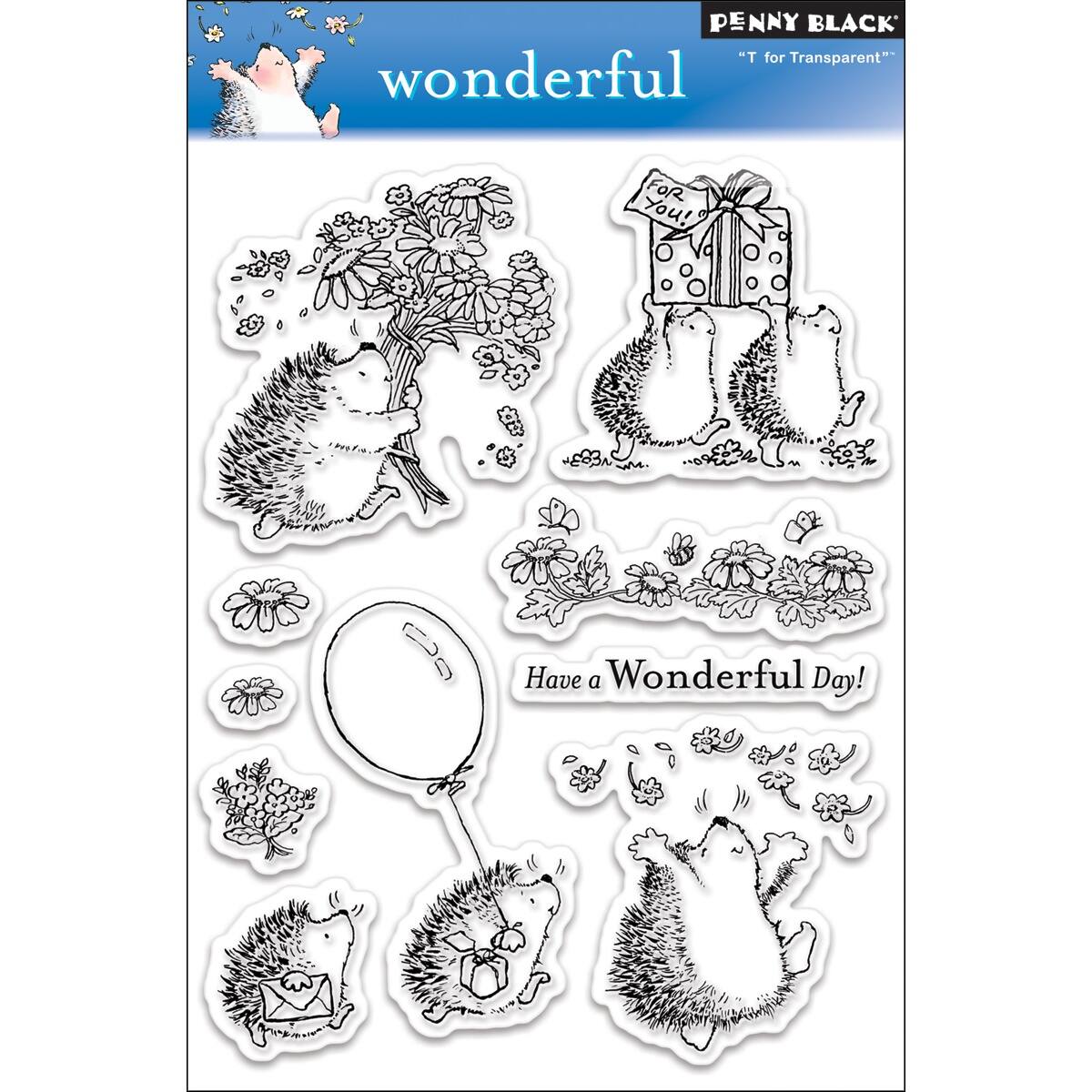 Penny Black Wonderful Day Hedgehog Clear Stamps
