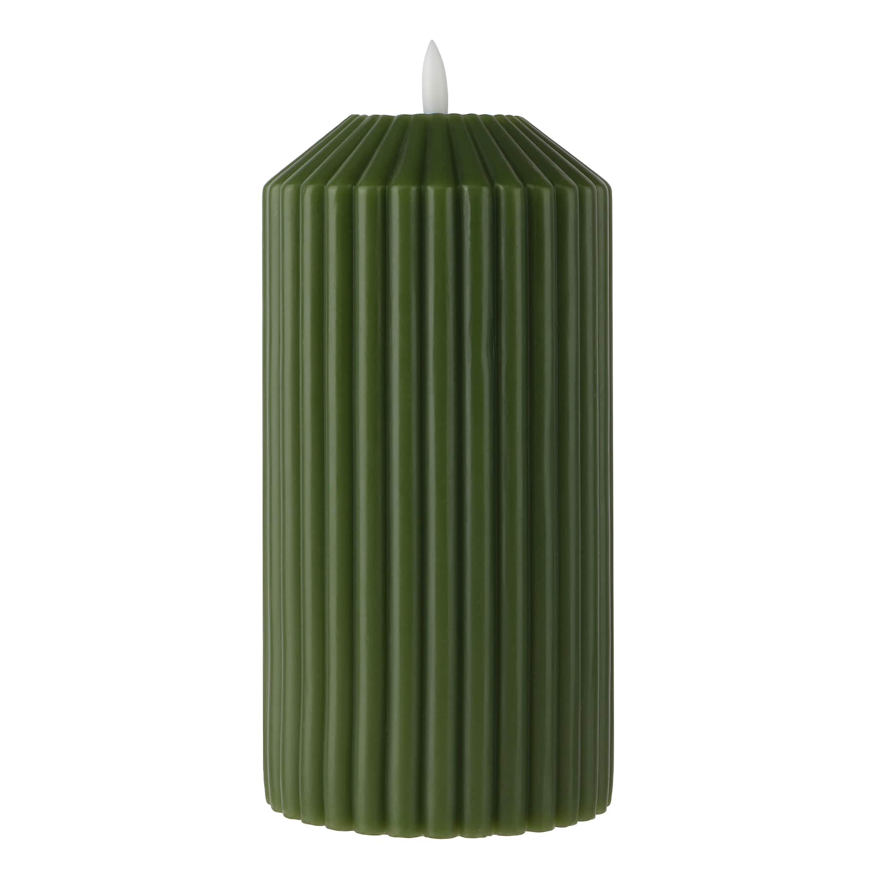 8&#x22; Ribbed Wax LED Pillar Candle by Ashland&#xAE;