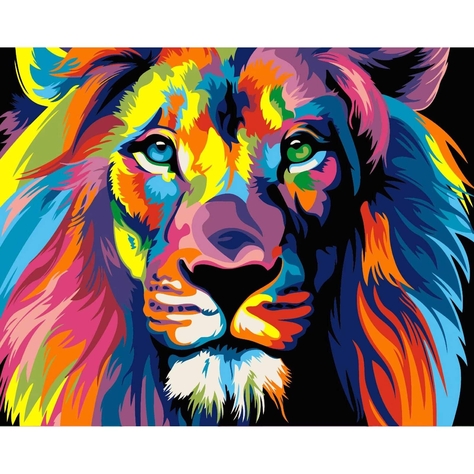 Crafting Spark Rainbow Lion Painting by Numbers Kit
