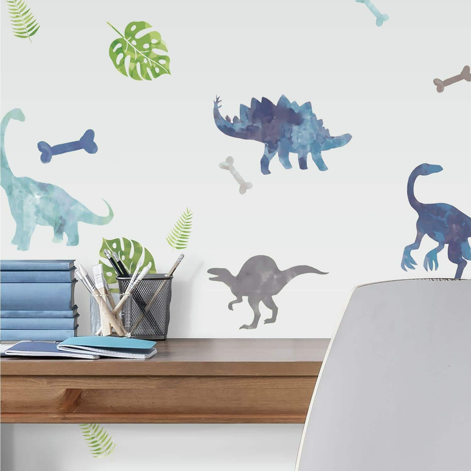 RoomMates Watercolor Dinosaur Peel &#x26; Stick Wall Decals