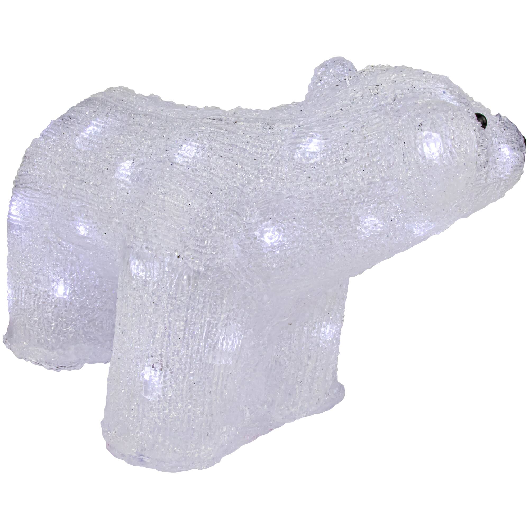12&#x22; Lighted Commercial Grade Acrylic Baby Bear Christmas Display Decoration