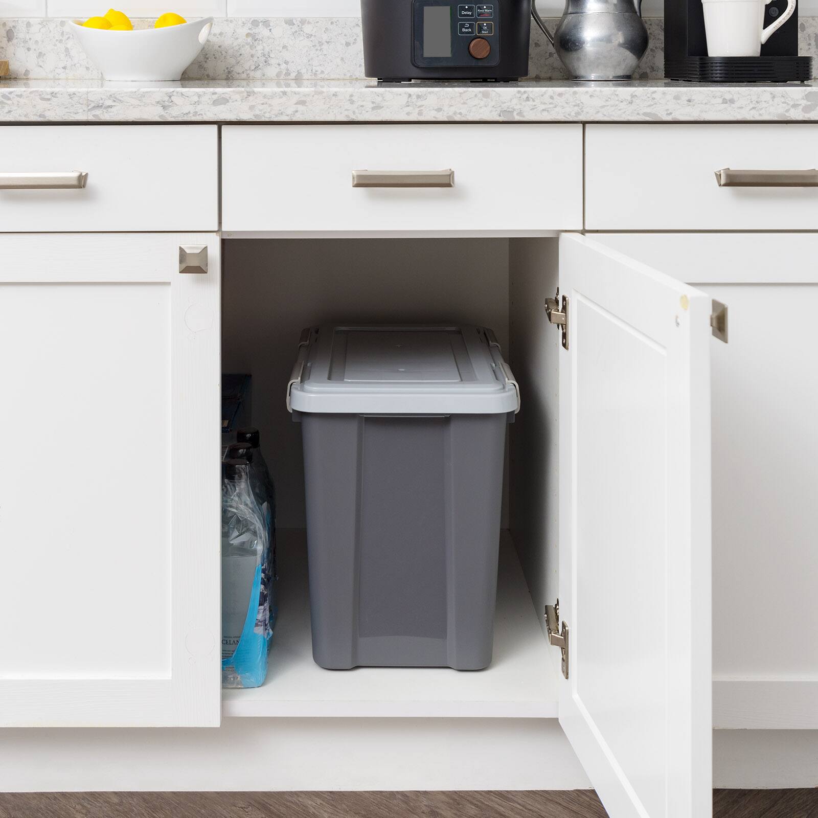 Iris® 30 lbs. Airtight Pet Food Container with Scoop, Gray