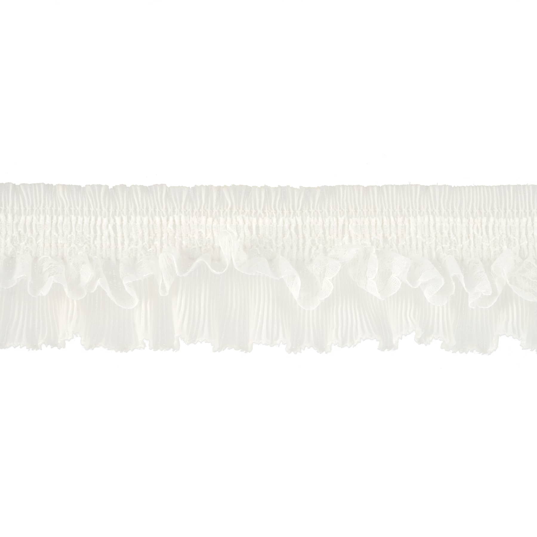 2.5&#x22; White Chiffon Pleated Trim by Celebrate It&#xAE;