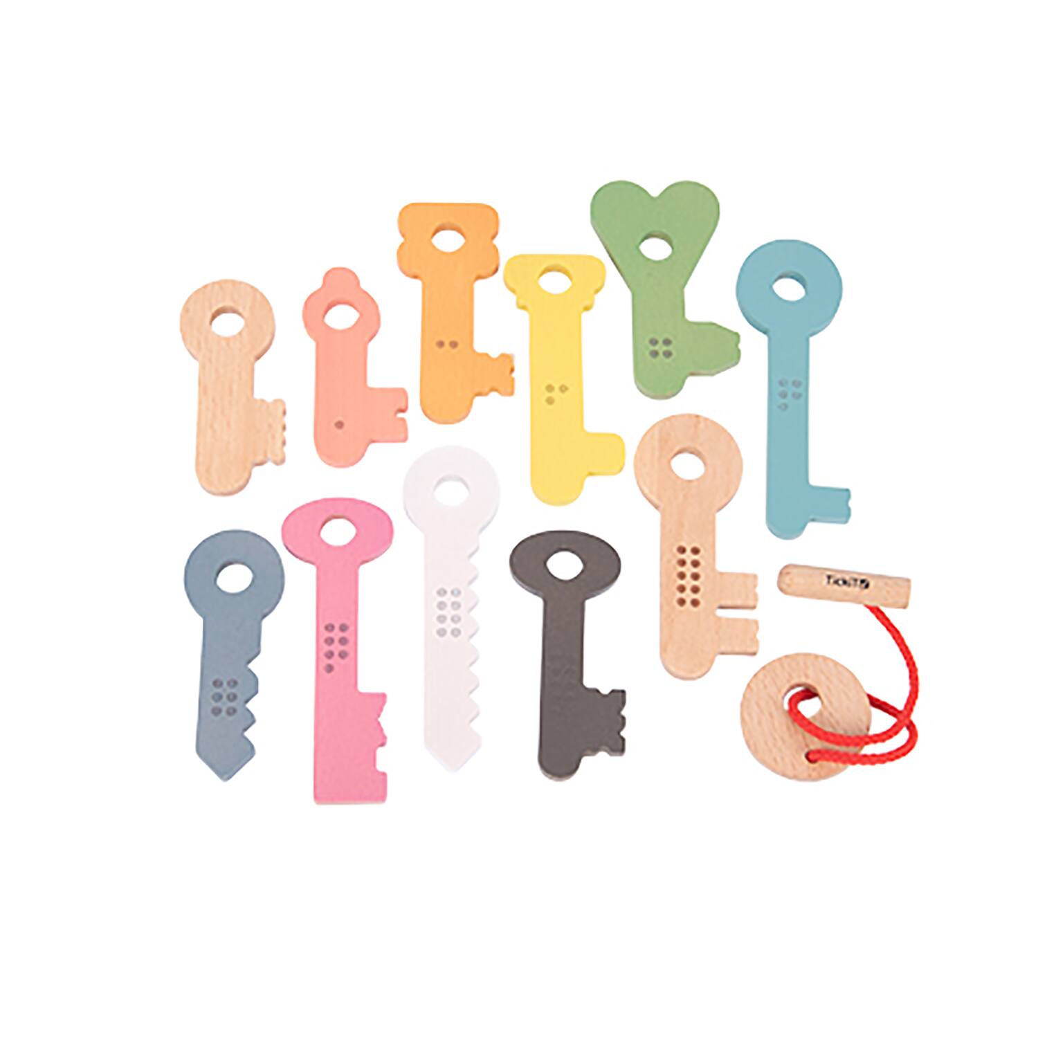 TickiT&#xAE; Rainbow Wooden Keys Play Set