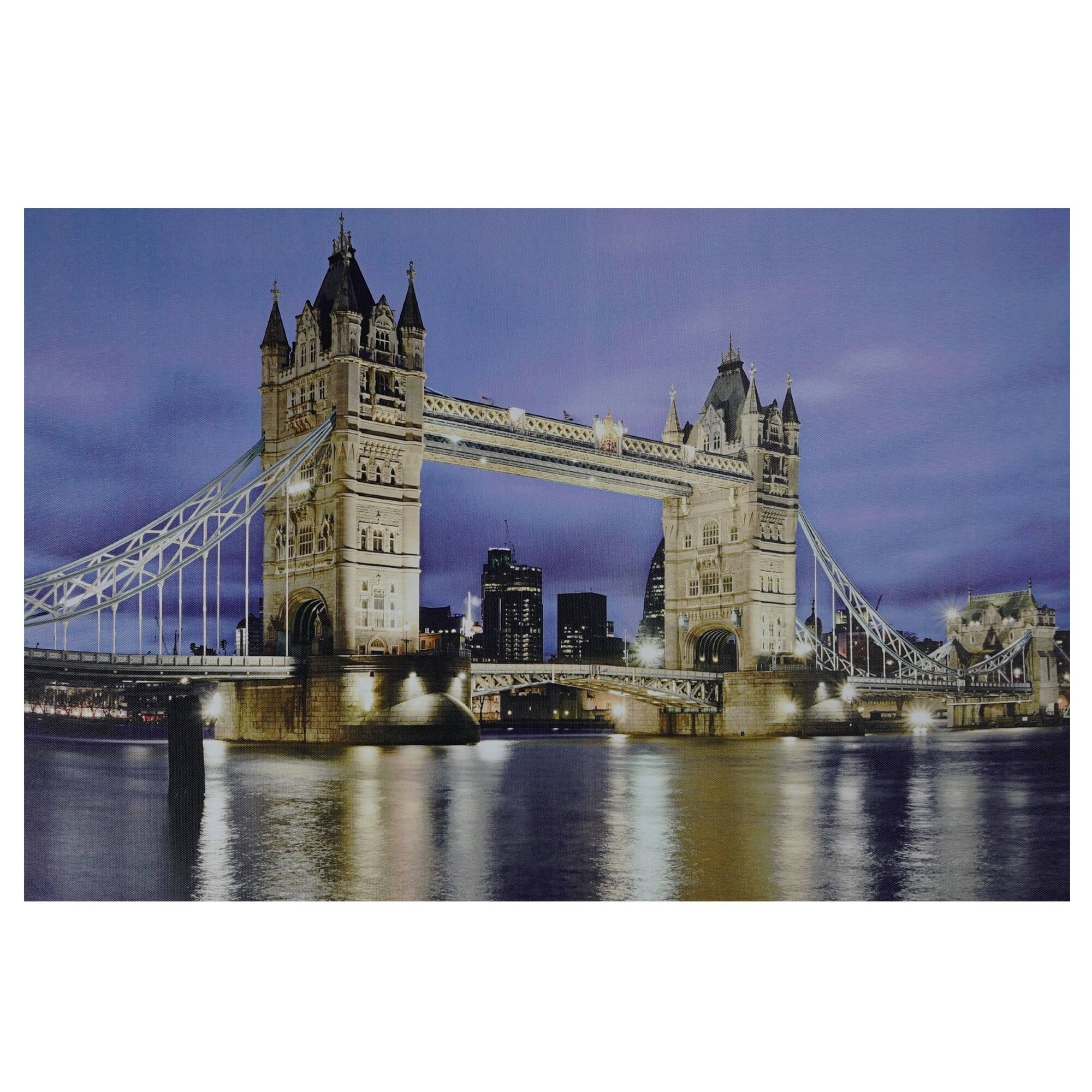 LED Lighted London Bridge Wall Art