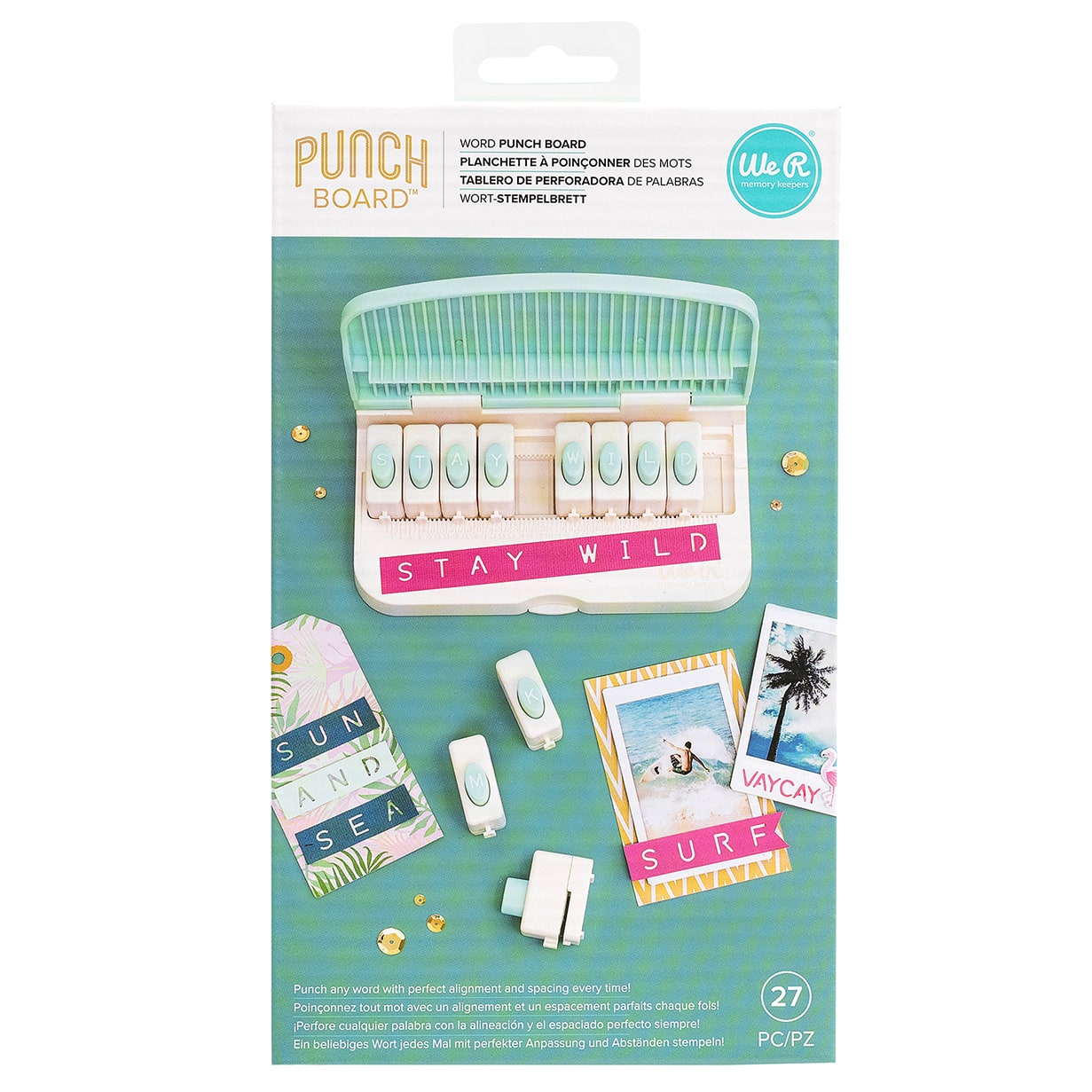 We R Memory Keepers Word Punch Board-Lowercase (27 PIECE) 661437 by  American Crafts