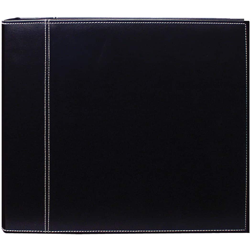 Pioneer® 3-Ring Black Sewn Cover Album, 12" x 12"