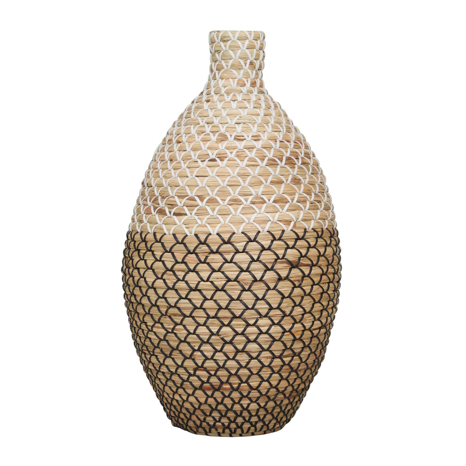 Brown Seagrass Tall Woven Floor Vase 11" x 11" x 20"