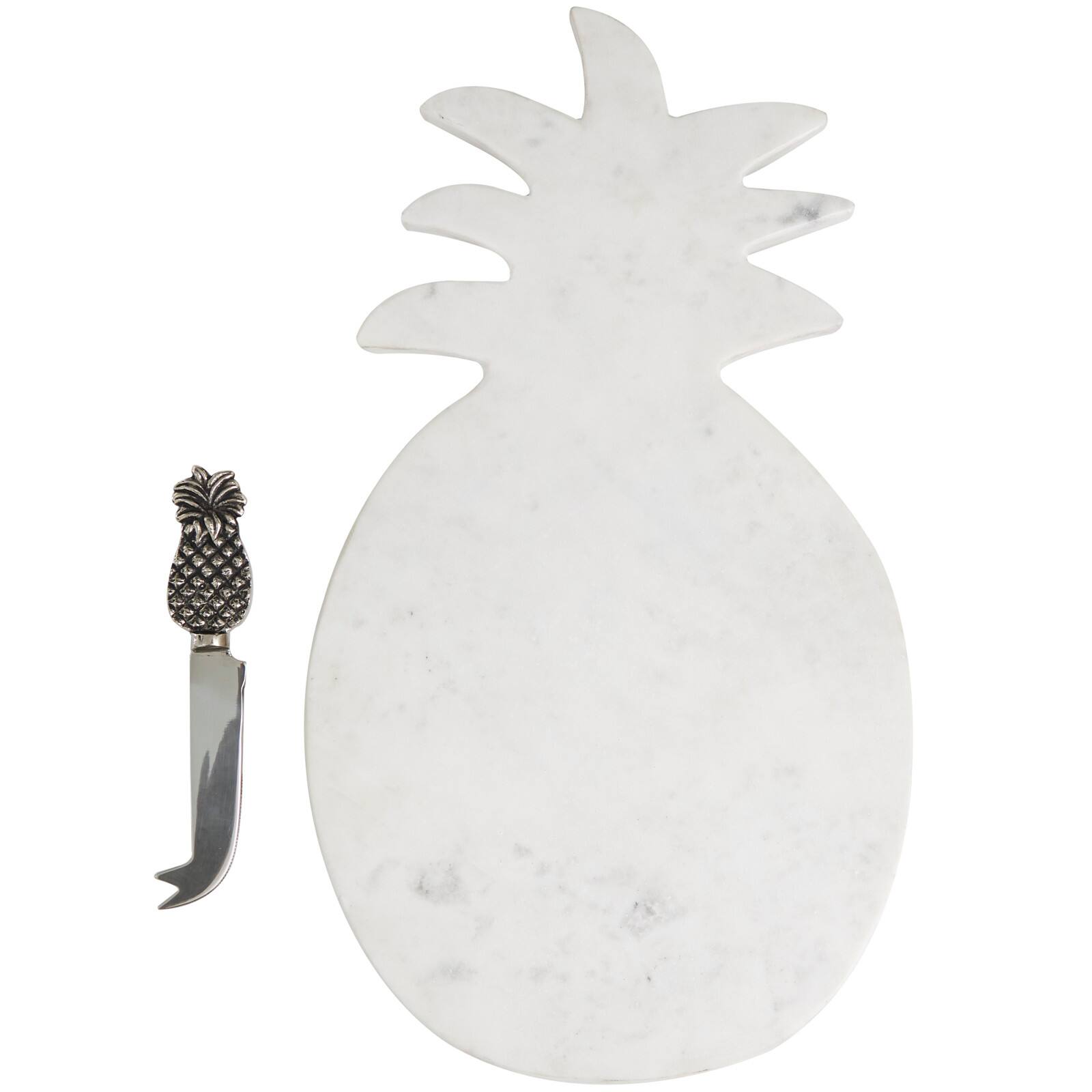 White Marble Cutting Board & Cheese Knife Set