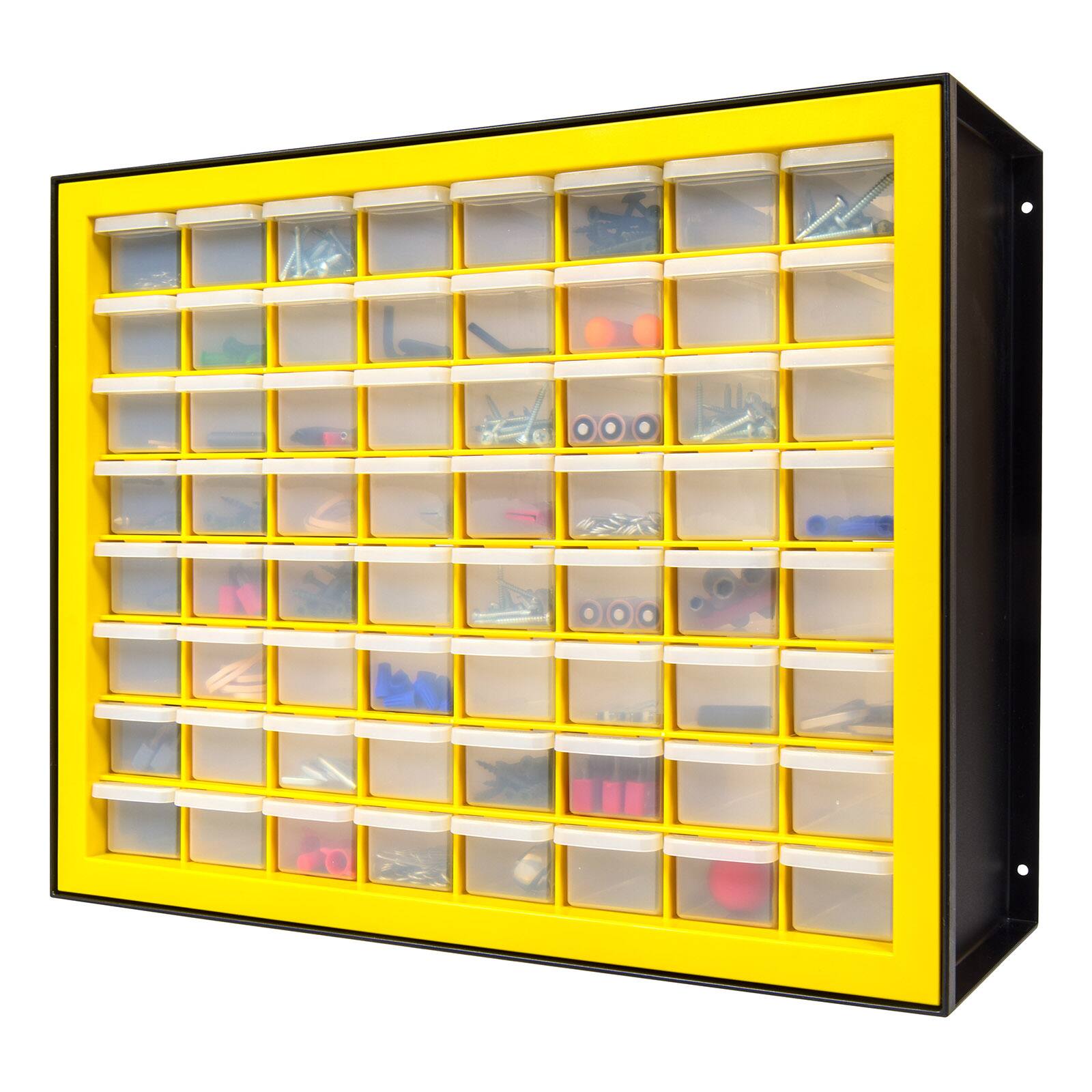 IRIS® Yellow & Black 64-Drawer Parts Cabinet