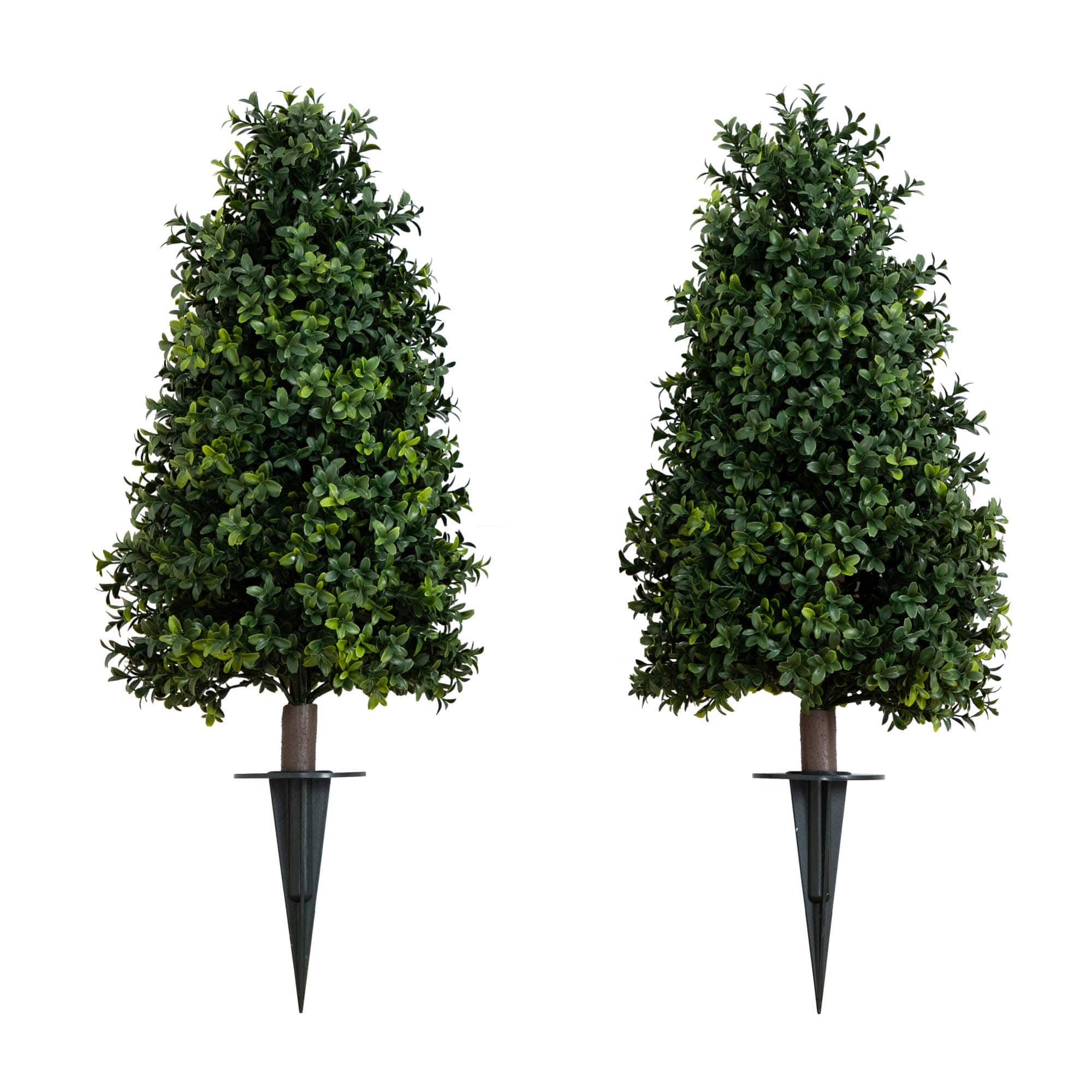 2.5ft. UV Resistant Boxwood Plant Set with Integrated Ground Stake