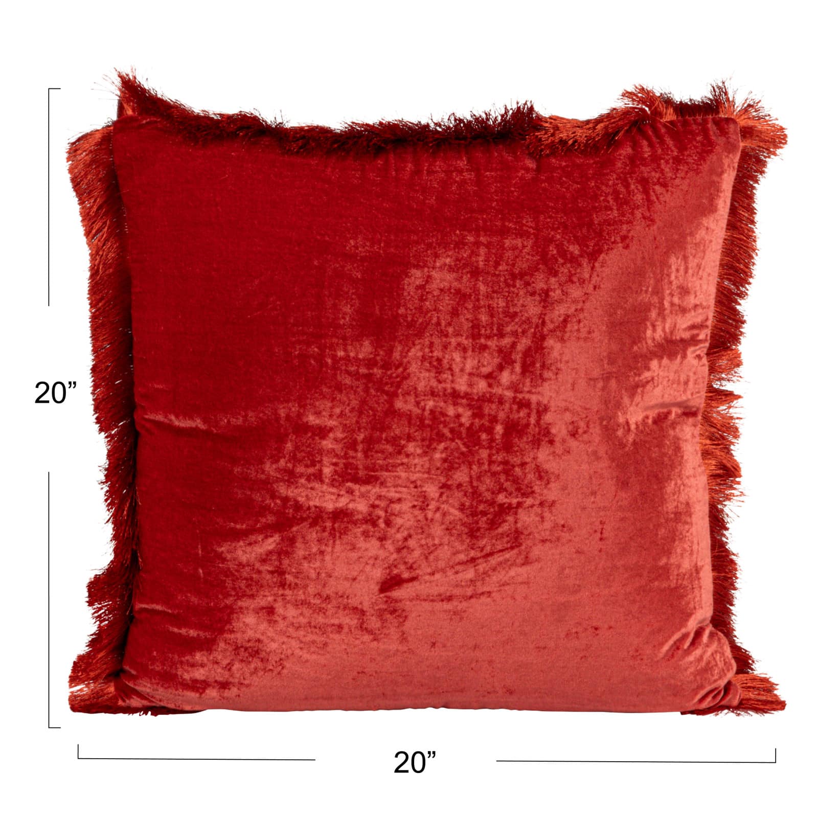 Hello Honey&#xAE; 20&#x22; x 20&#x22; Berry Bliss Eyelash Fringe Pillow