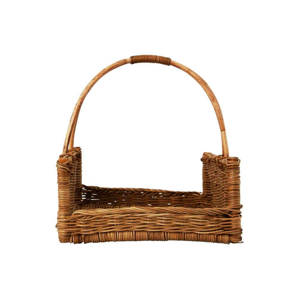 16&#x22; Natural Decorative Rattan Hanging Basket