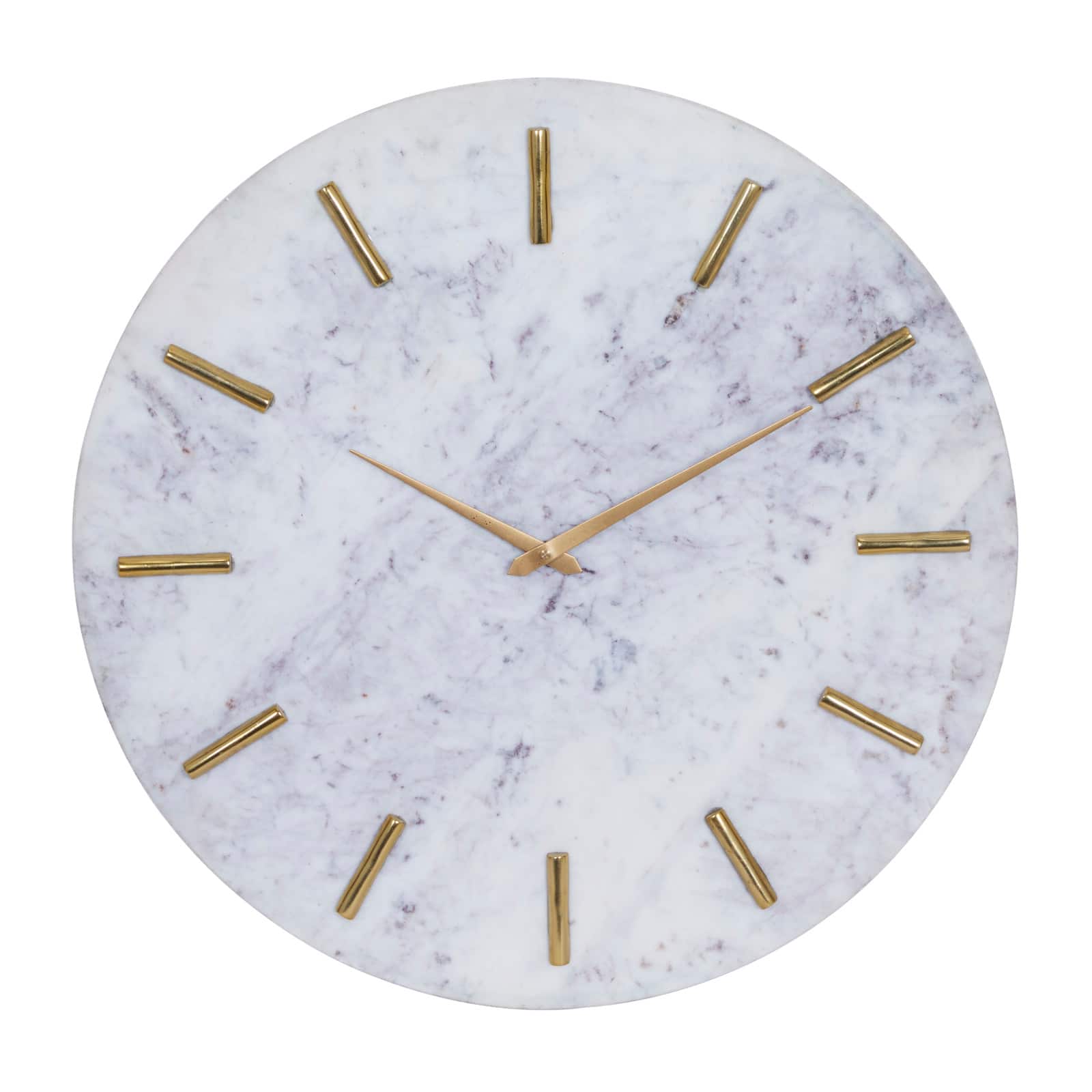 CosmoLiving by Cosmopolitan 20&#x22; White Marble Contemporary Wall Clock