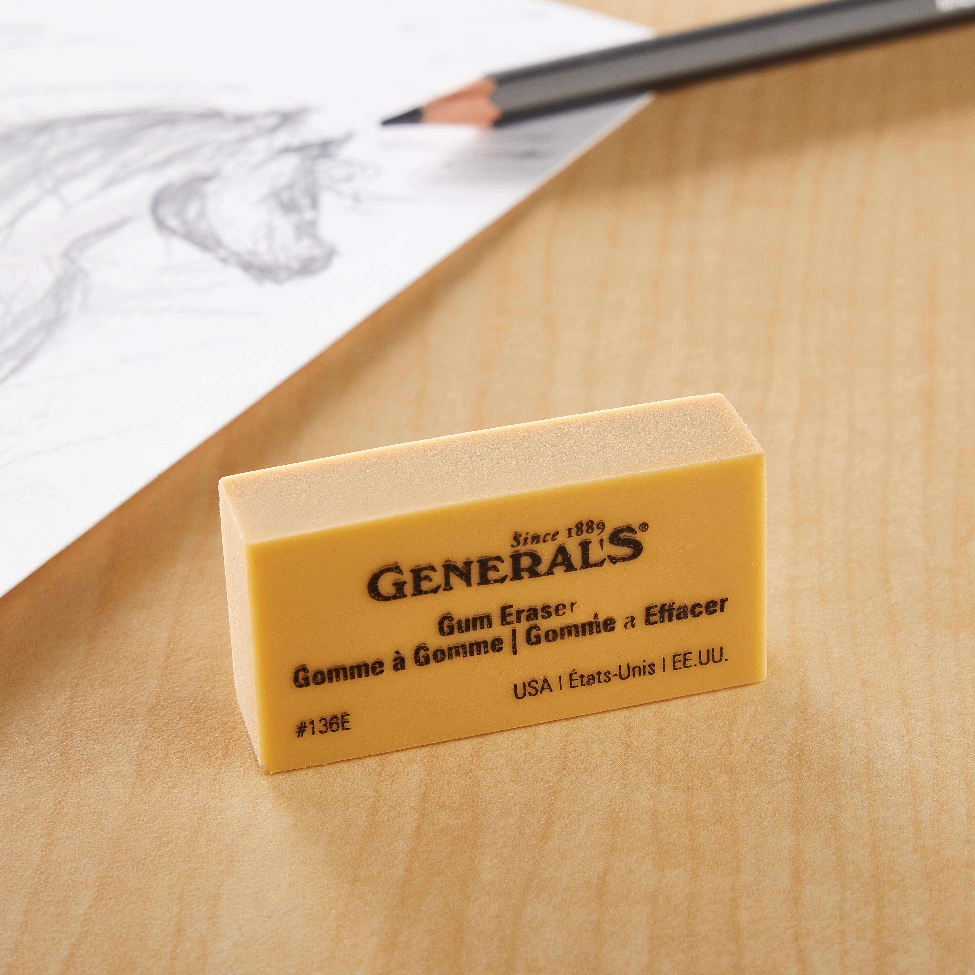 General Pencil 136EBP Artist Gum Eraser- : Office Products