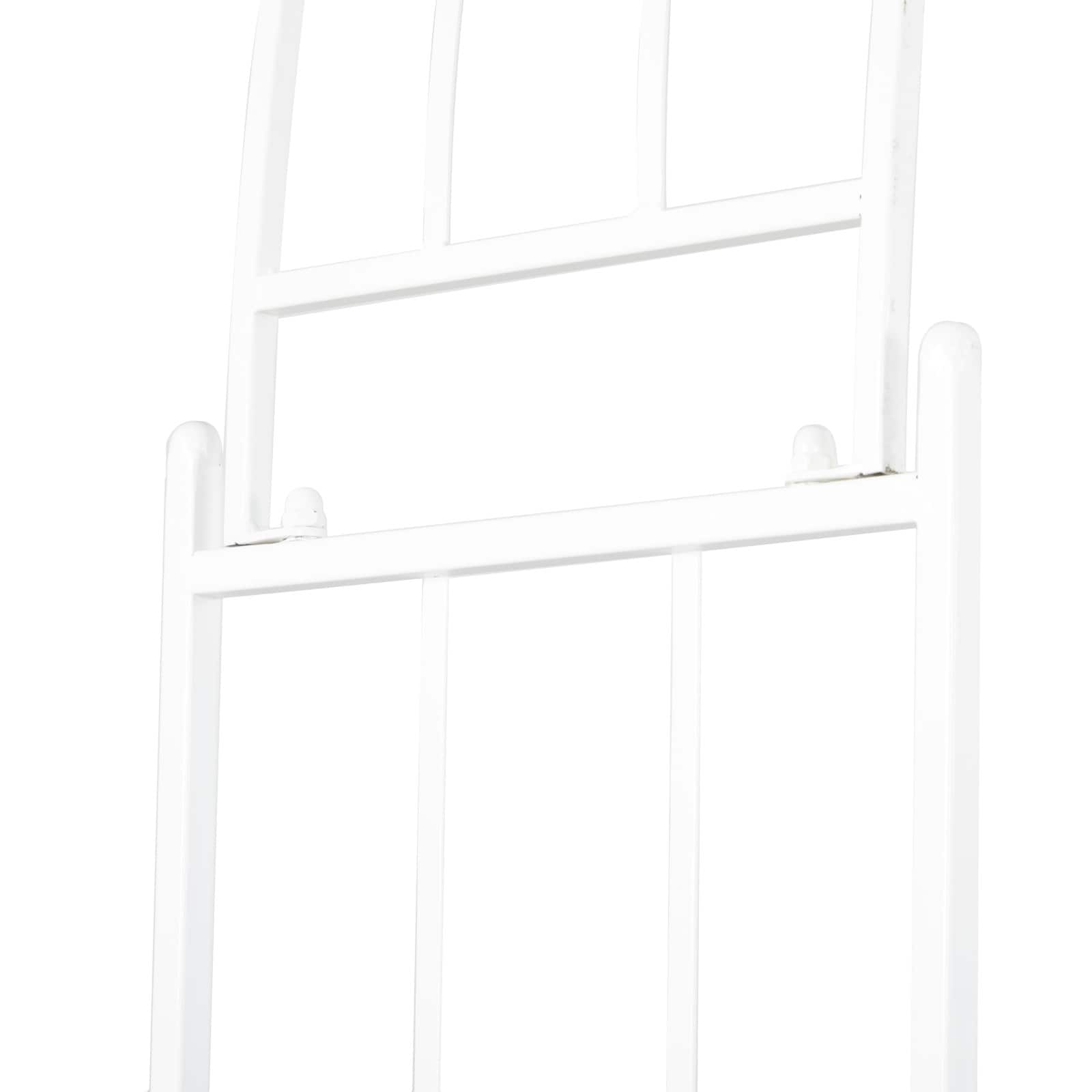 White Iron Contemporary Garden Arbor, 91&#x22; x 54&#x22; x 15&#x22;