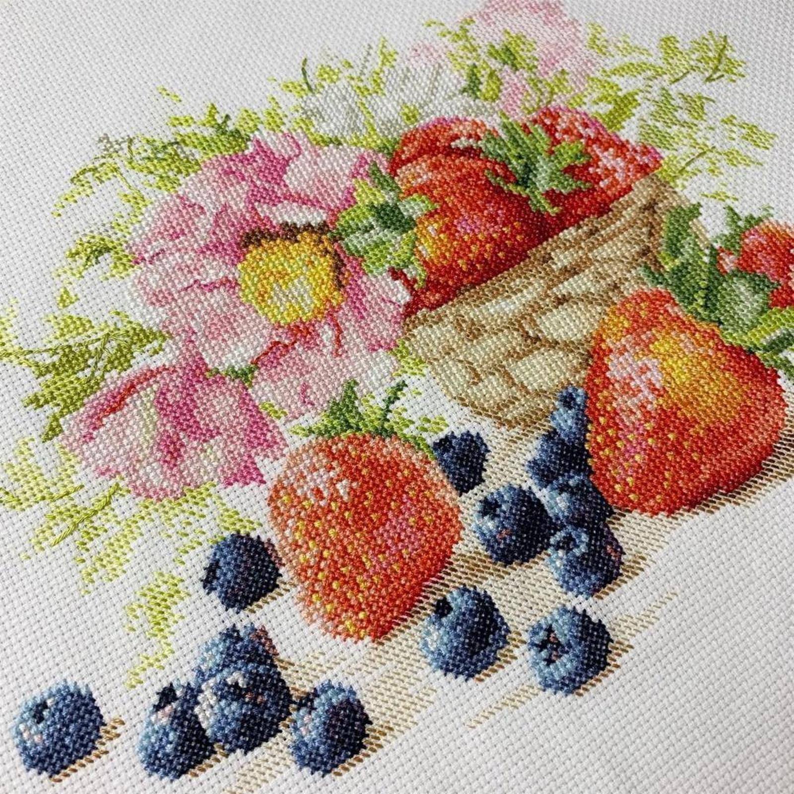 Alisa Strawberries Cross Stitch Kit