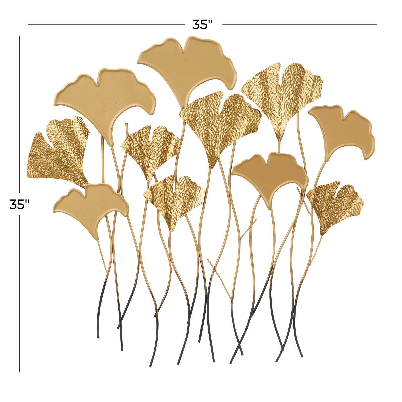 Gold Bohemian Nature Wall Decor, 35&#x22; x 1&#x22; x 35&#x22;