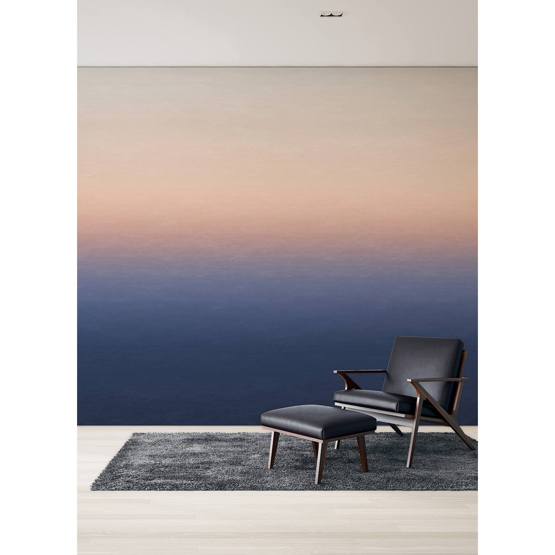 Katie Hunt Orange & Blue Ombre Sunrise Wall Mural