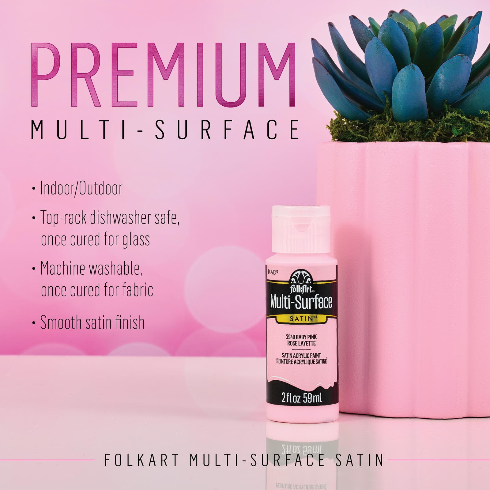 FolkArt&#xAE; Best Pink Metallic Acrylic Color Set
