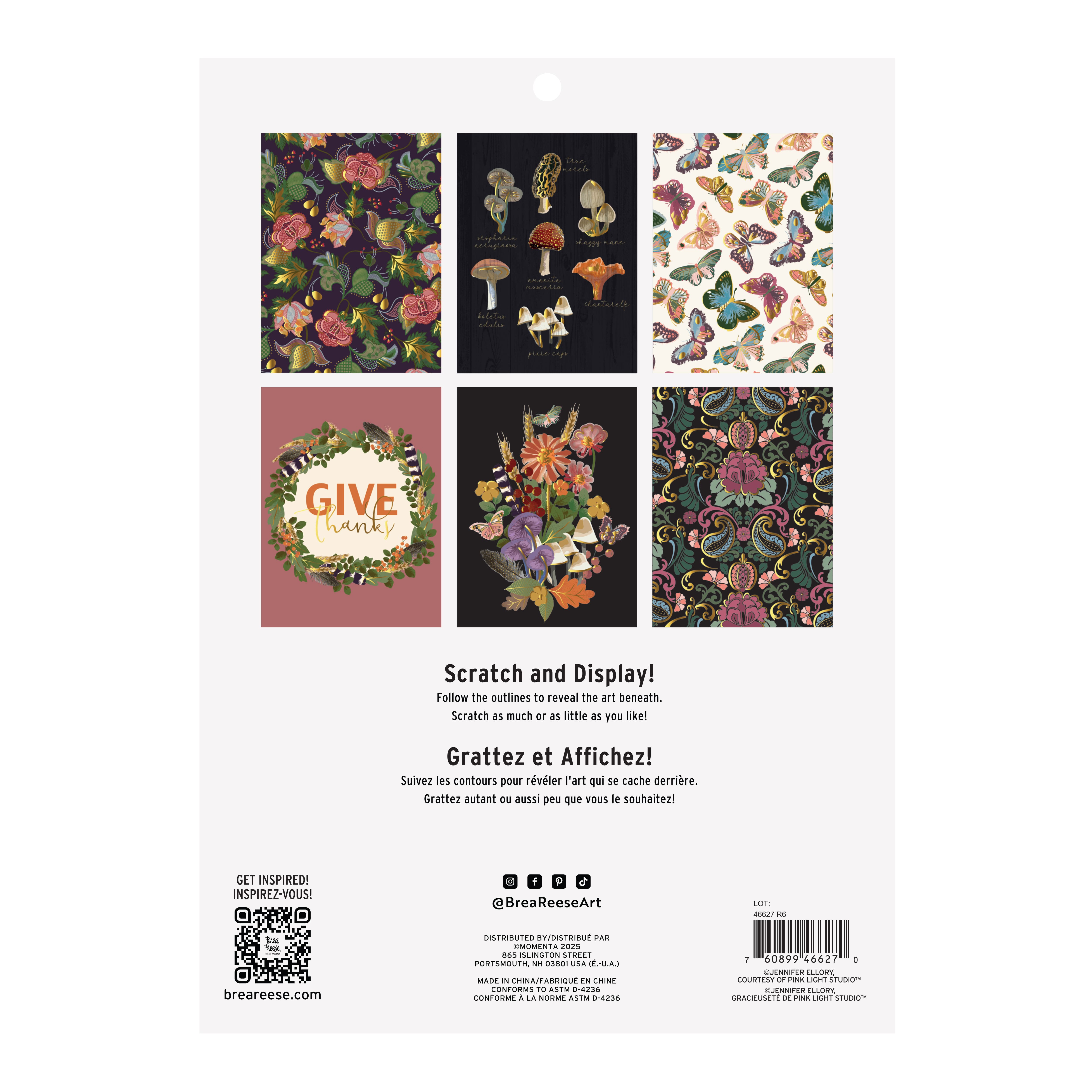 Brea Reese&#x2122; 9&#x22; x 12&#x22; Fall Icons Scratch Art Paper Pad
