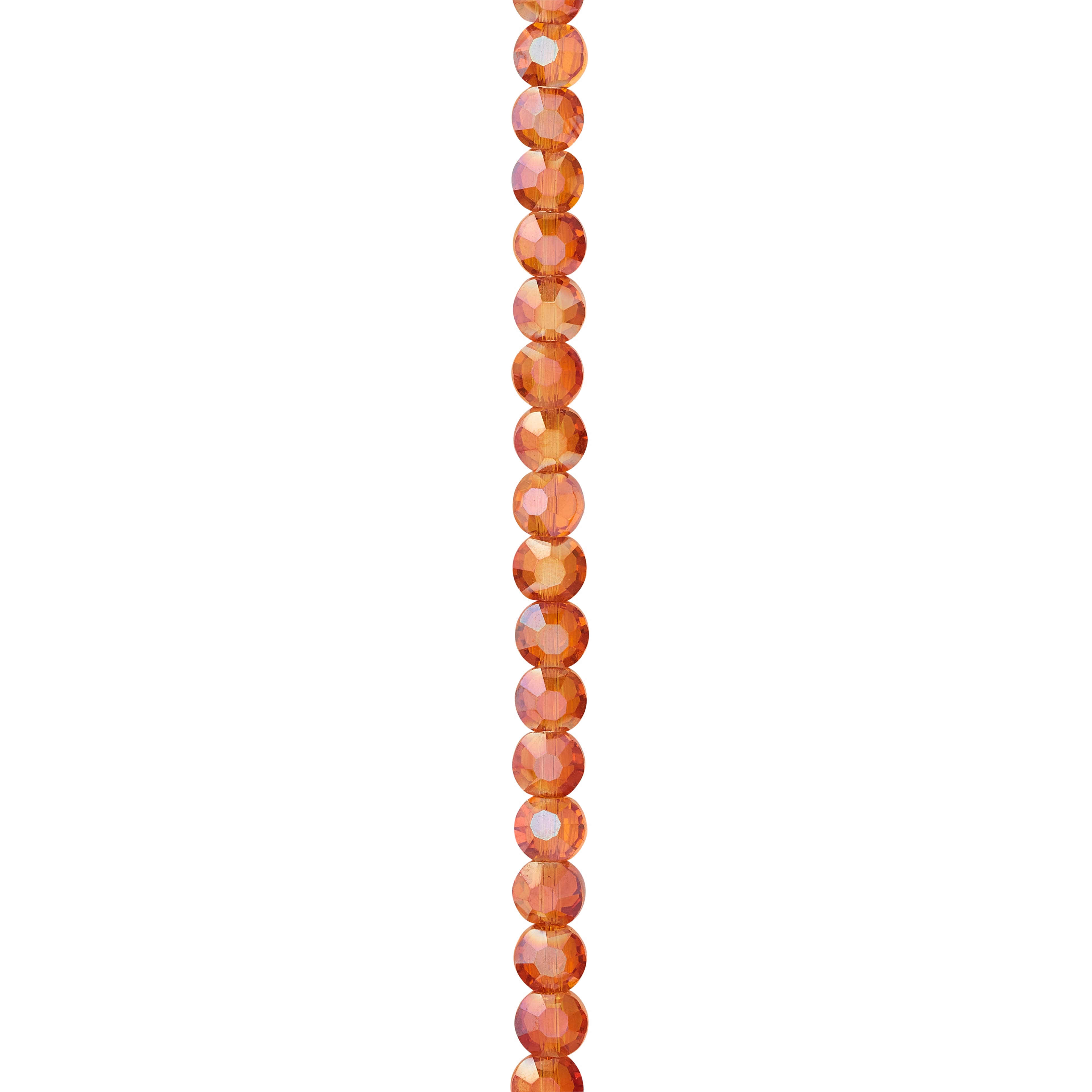 Orange Lentil Glass Beads, 6mm by Bead Landing&#x2122;