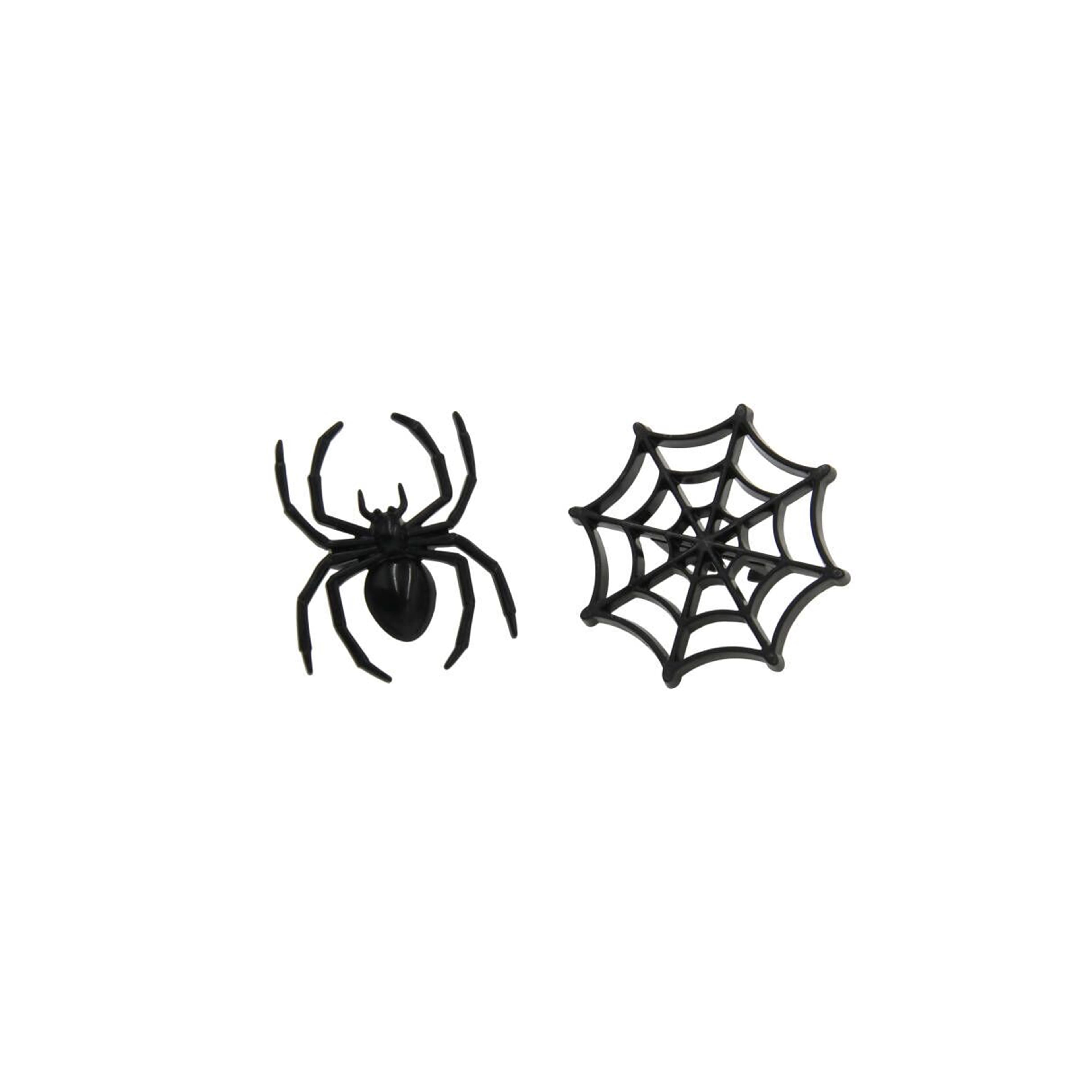 Black Spider &#x26; Web Cupcake Ring Toppers, 12ct. by Makery&#x2122;