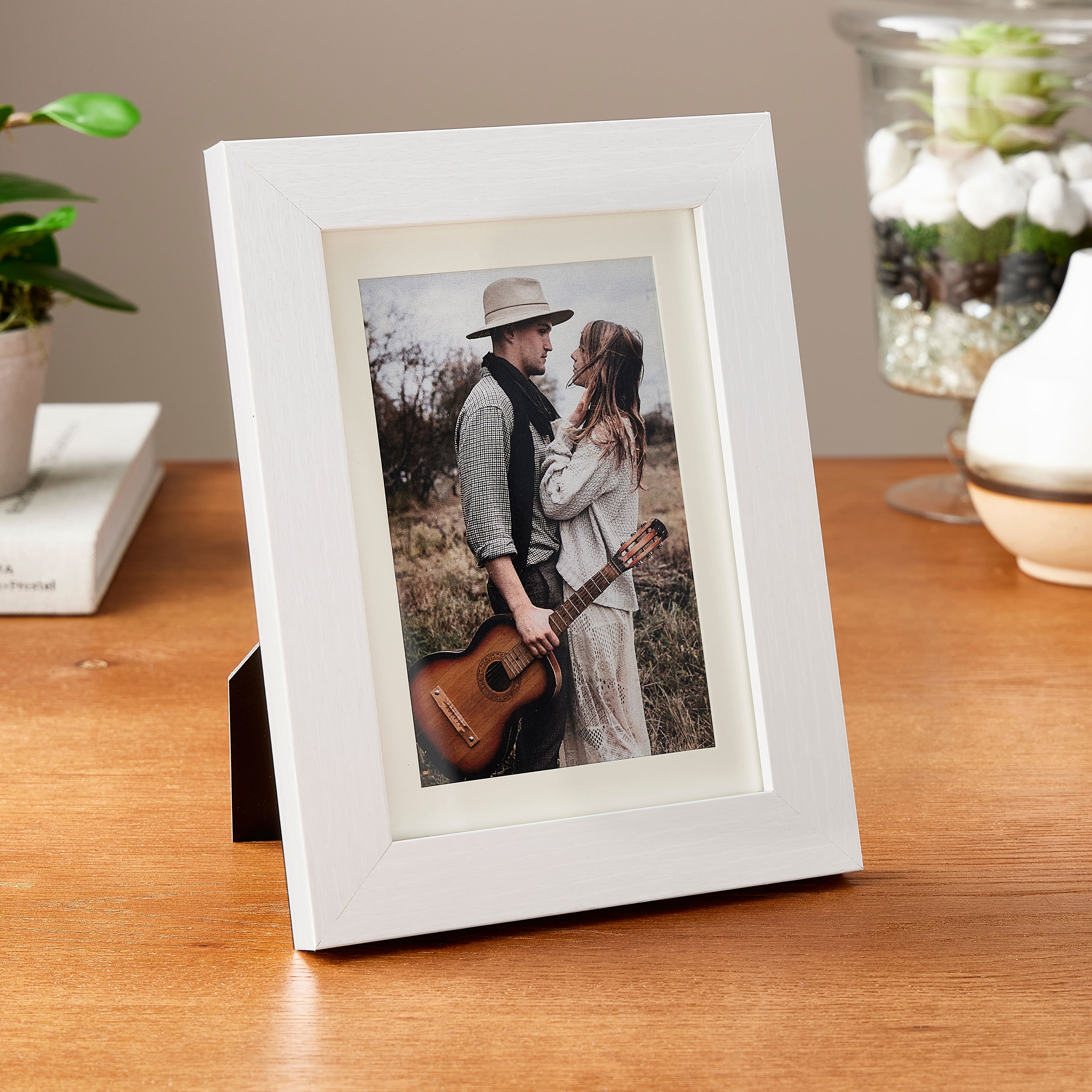 Simply Essentials™ 4" x 6" White Frame with Mat by Studio Décor®