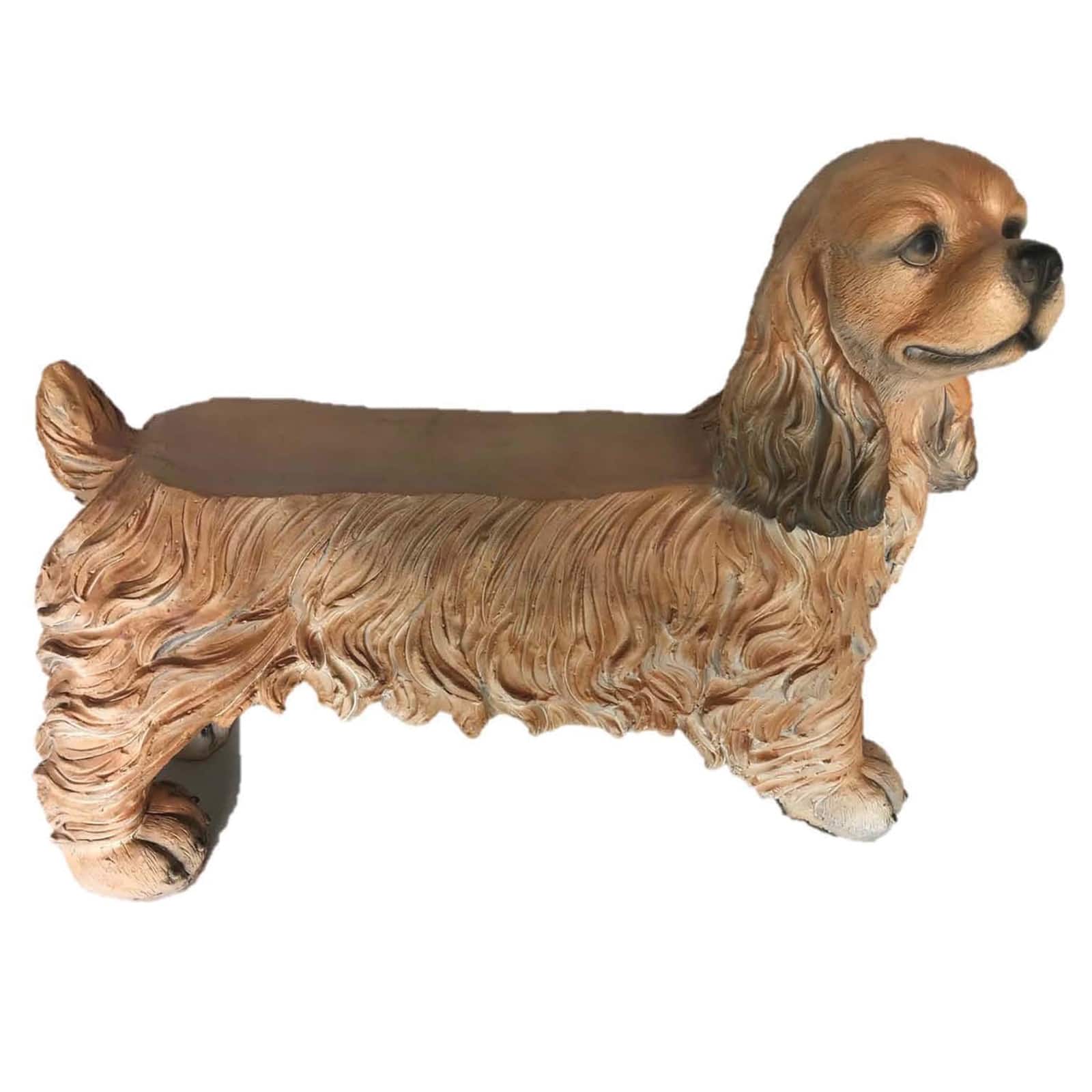 Santa's Workshop 30" Cocker Spaniel Cold Cast Bench