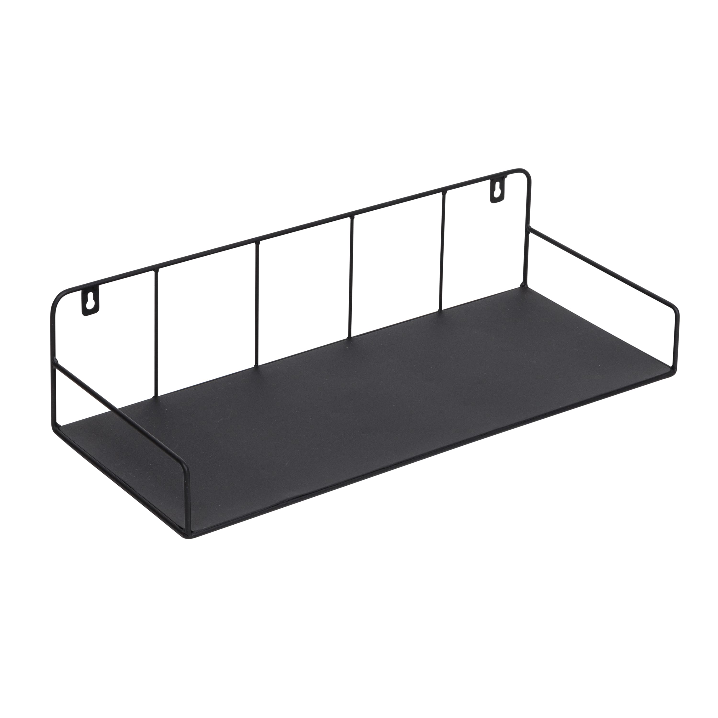 Honey Can Do Black Curved Metal Floating Shelf