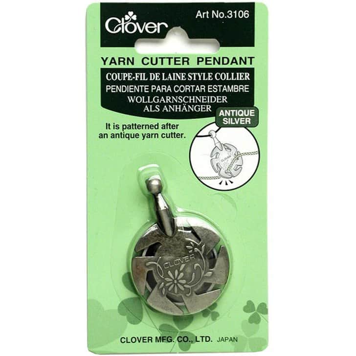 Clover Antique Silver - Yarn Cutter Pendant