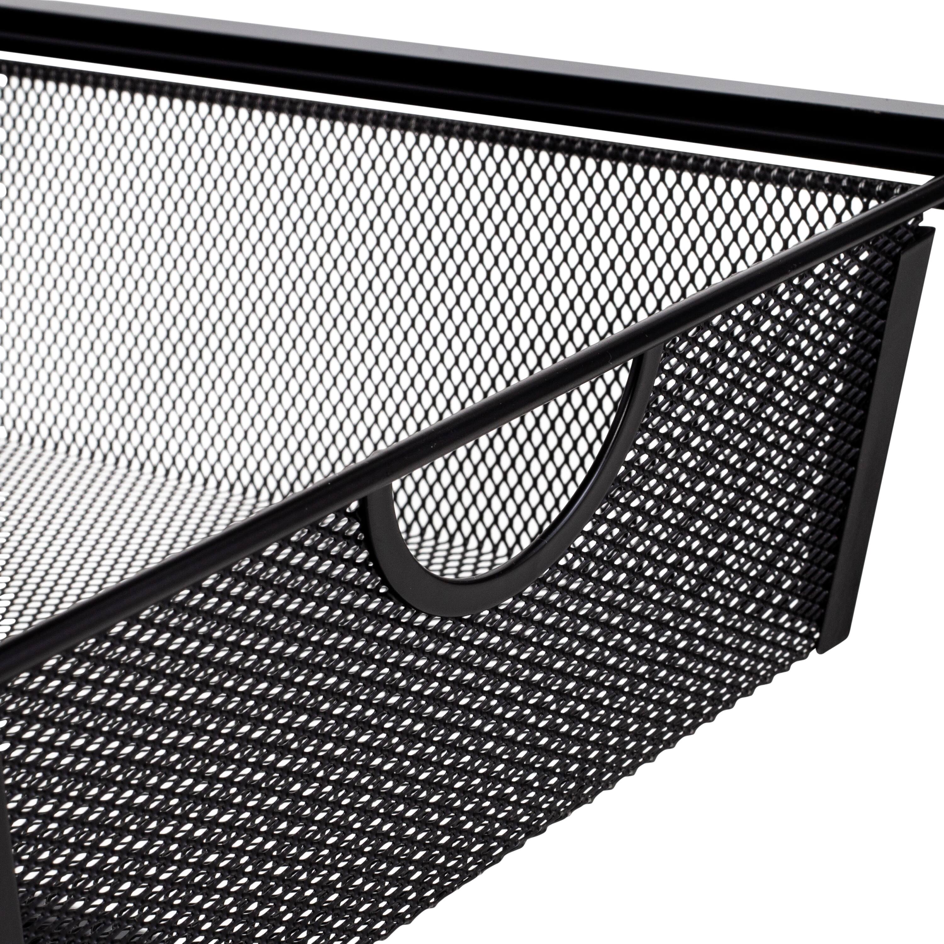 Honey Can Do Black Metal 3-Drawer Rolling Storage Cart