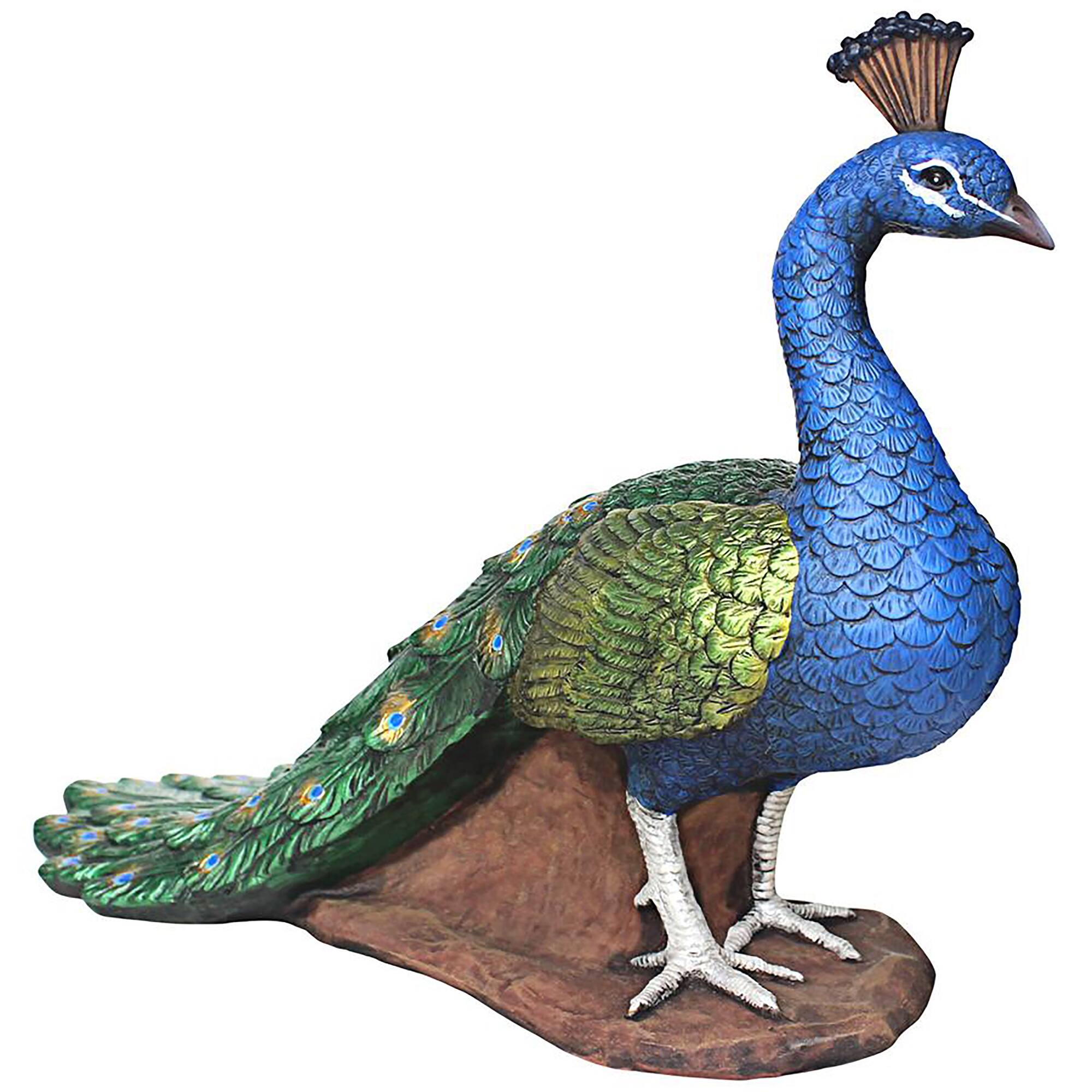 Design Toscano 13&#x22; The Regal Peacock Garden Statue
