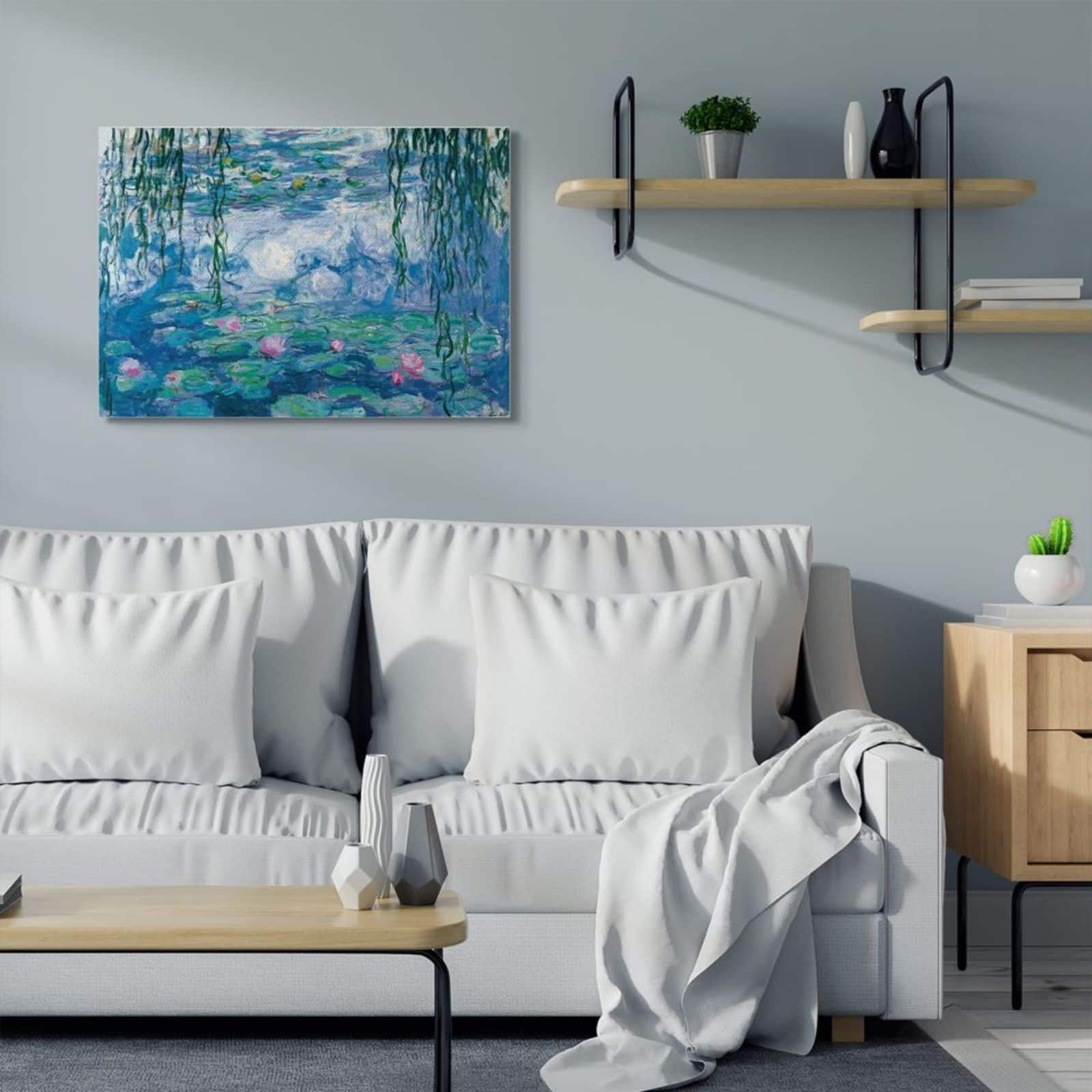 Stupell Industries Classic Water Lilies Painting Monet Pond Detail Canvas Wall Art
