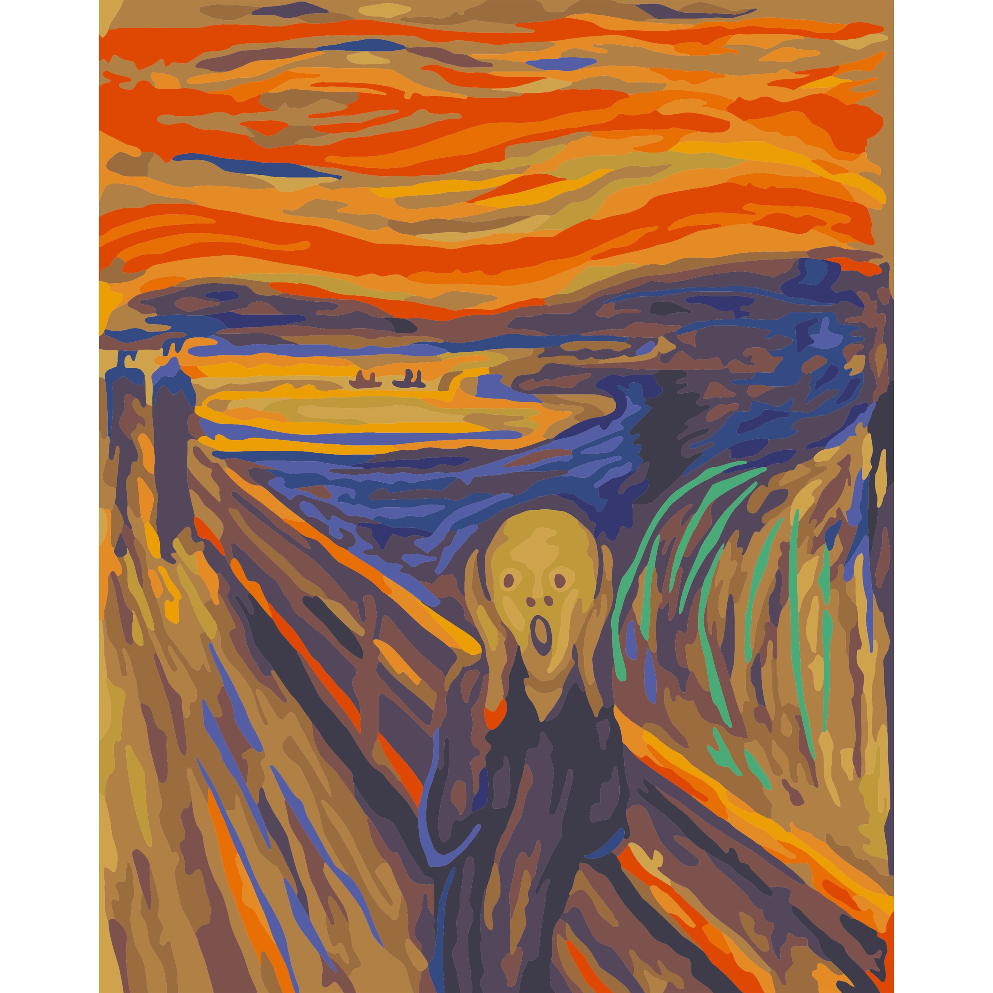 8" x 10" The Scream Paint-by-Number Kit with Wood Display Hanger by Artist's Loft®