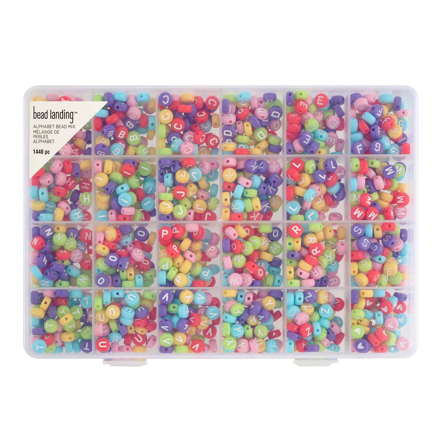 Multicolored Alphabet Round Beads, 7mm by Bead Landing&#x2122;