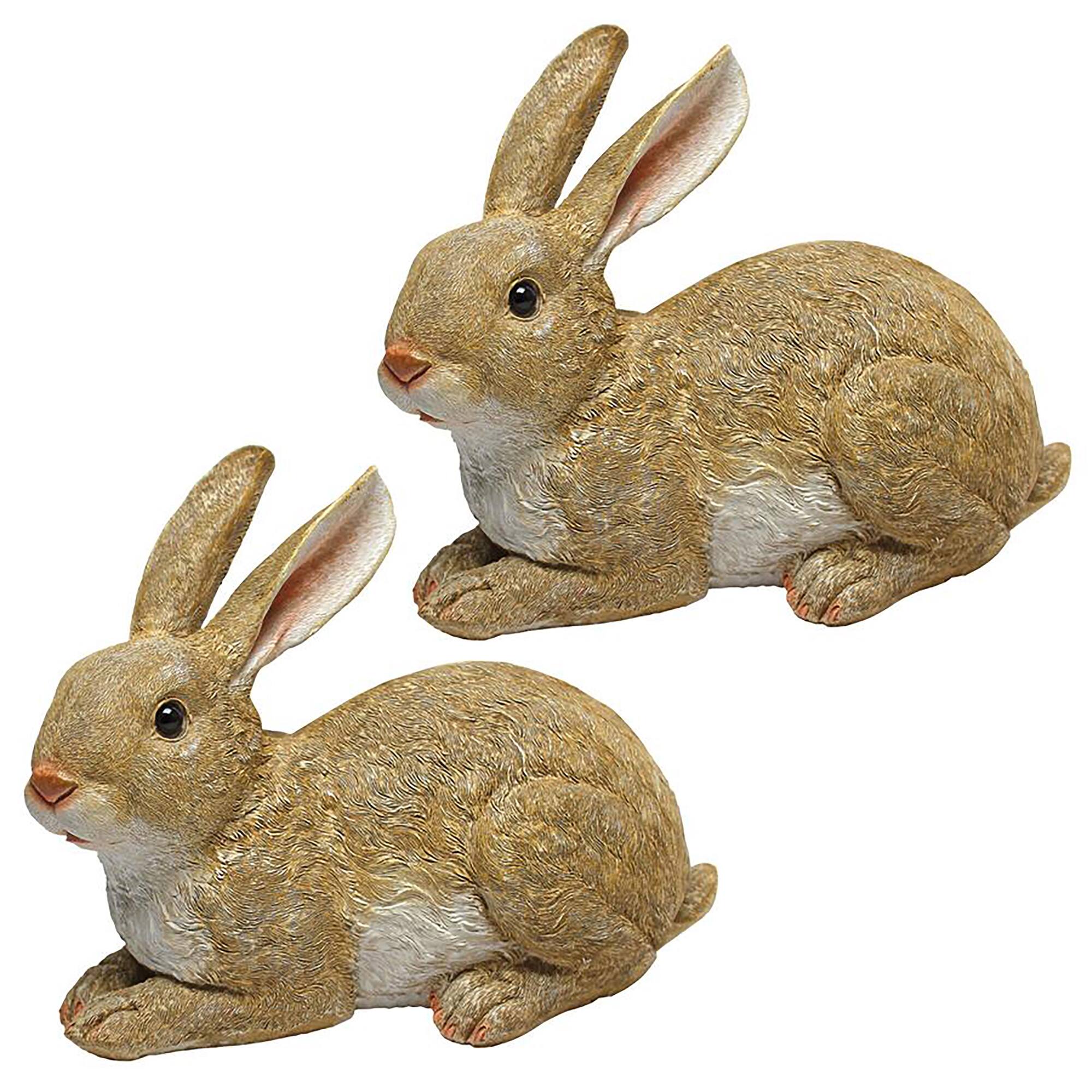 Design Toscano 7&#x22; Bunny Garden Rabbit Statues, 2ct.