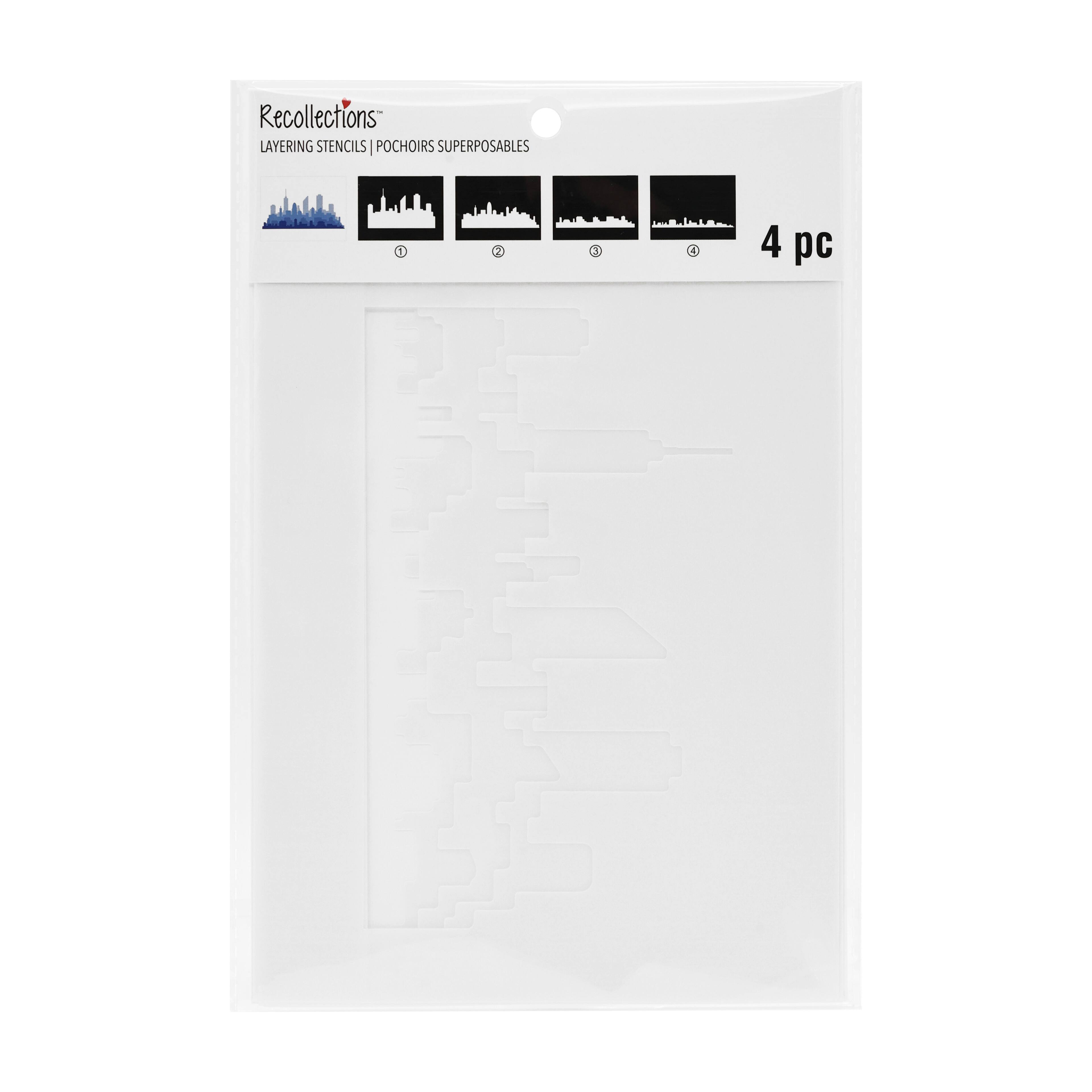 6&#x22; x 8&#x22; City Sky Print Stencil Set by Recollections&#x2122;