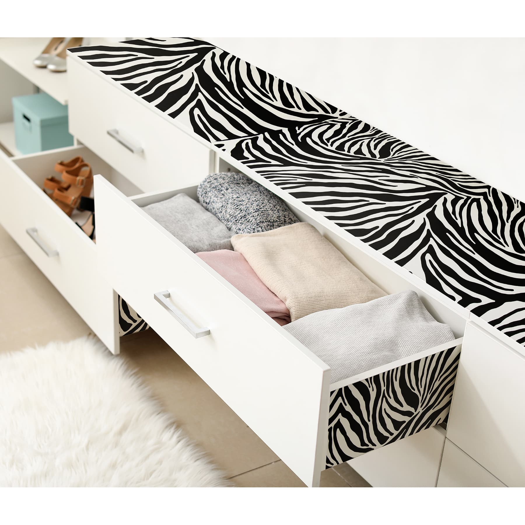 Fablon Zebra Adhesive Film, 2ct.