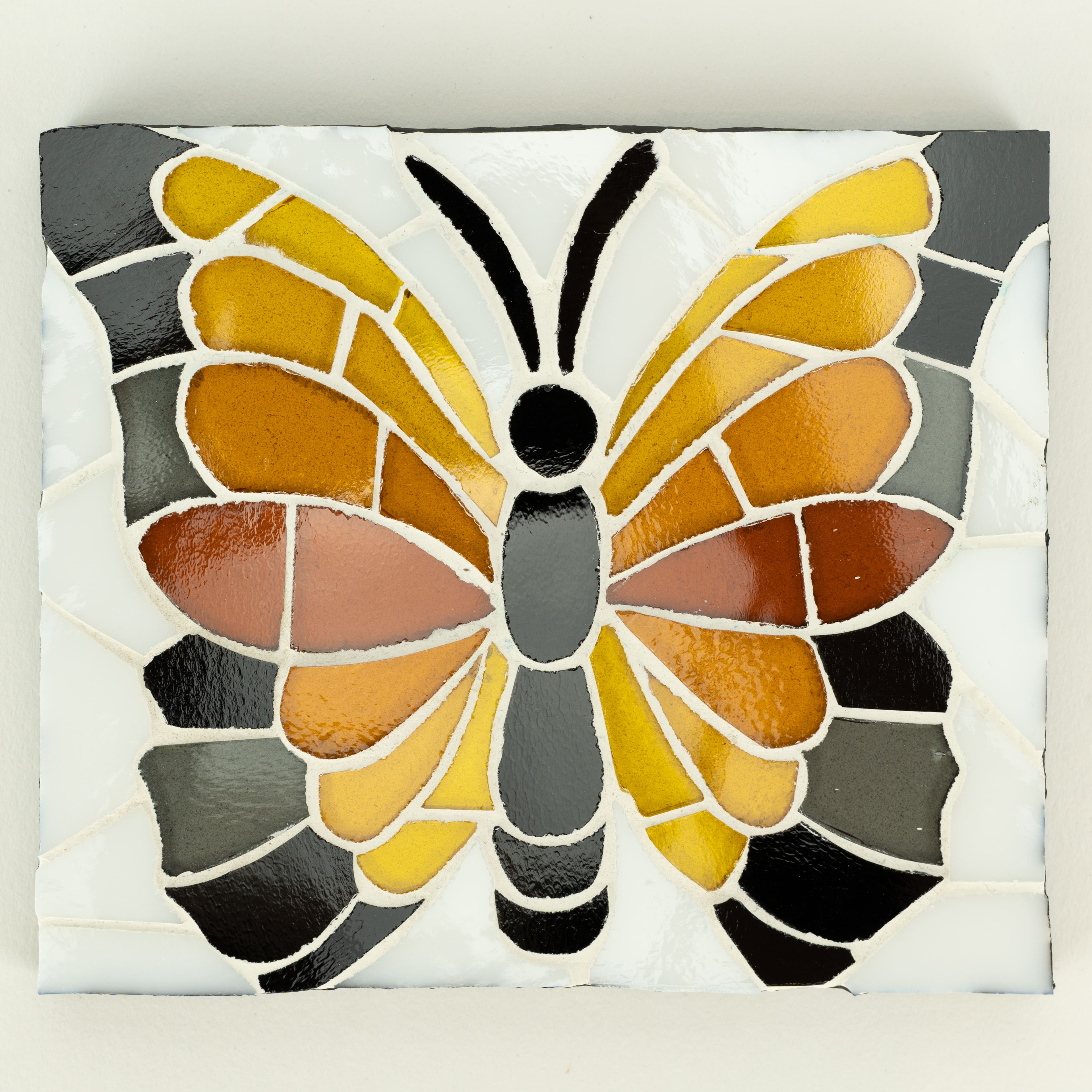 Oceanside Compatible&#x2122; Small Amber Mosaic Stained Glass Squares, 8oz.