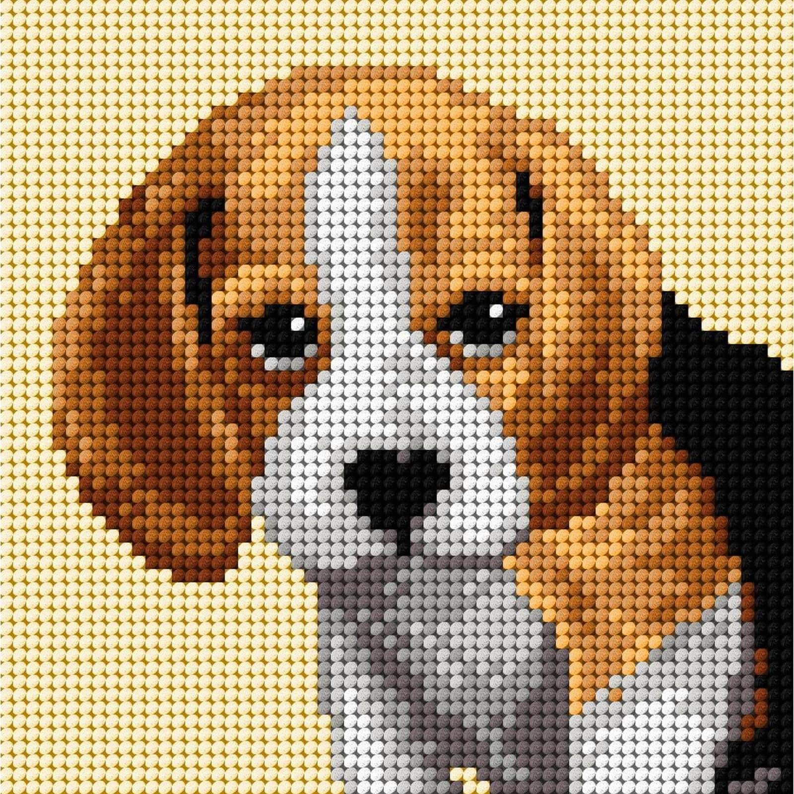 Orchidea Beagle Gobelin Canvas Cross Stitch Kit